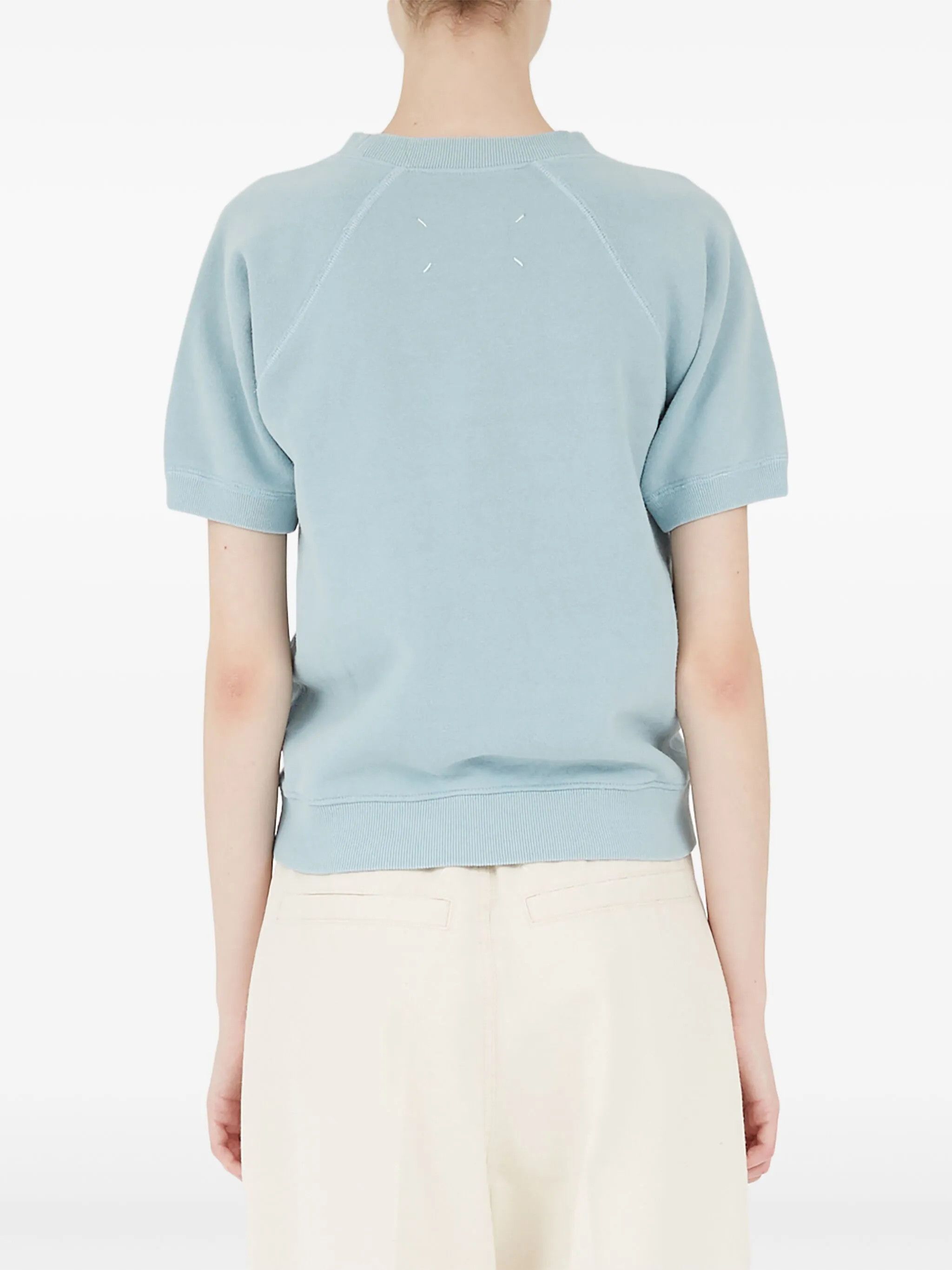 Maison Margiela o1w1db10526 Cotton Sweatshirt in Light Blue Size XS / US 0-2 / IT 36-38 - 5 Thumbnail
