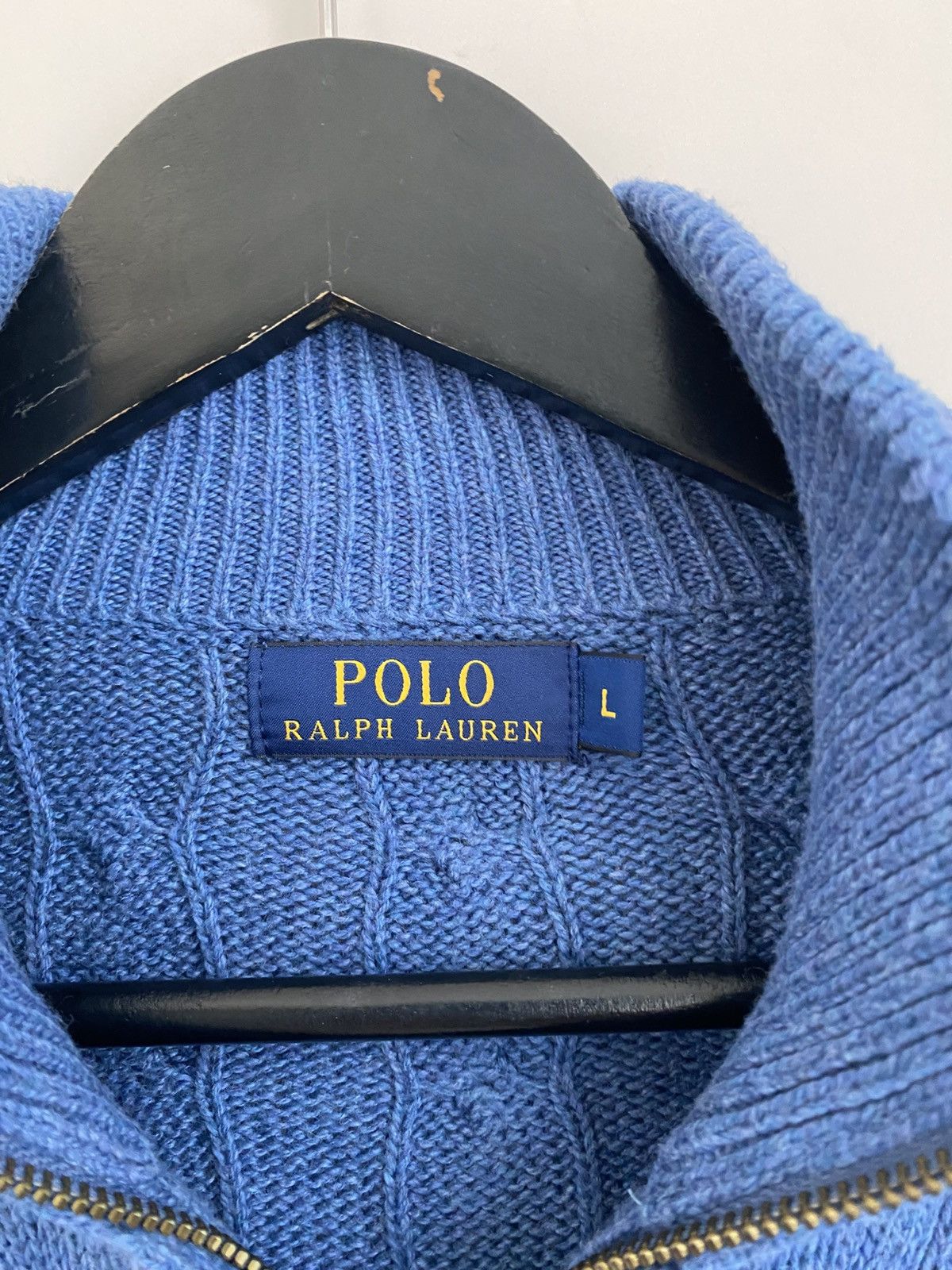 Polo Ralph Lauren Polo Ralph Lauren Cable-Knit Cotton Quarter-Zip Jumper Size US L / EU 52-54 / 3 - 4 Thumbnail