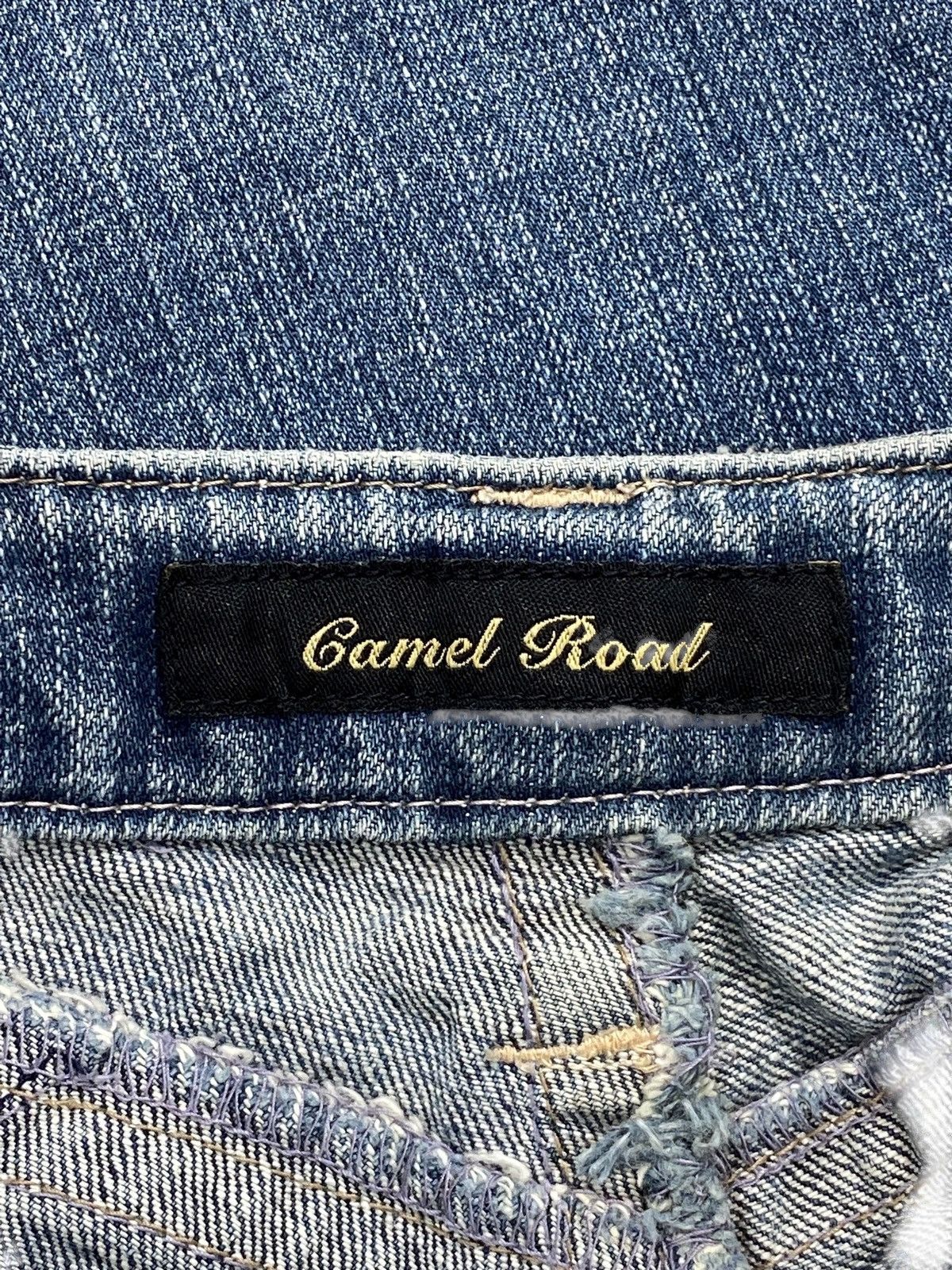 Japanese Brand Vintage Camel Road Blue Wash Style Flare Twist Jeans Size US 30 / EU 46 - 11 Thumbnail