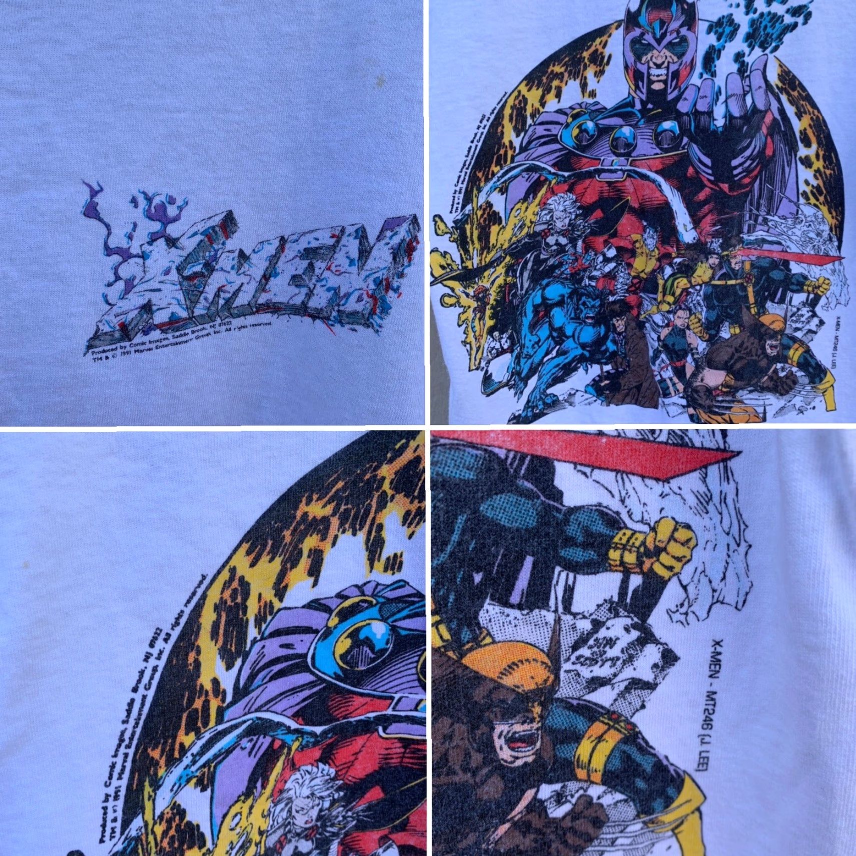 Vintage VINTAGE X-Men 1991 Marvel Comic Images t Shirt Magneto Wolverine 90s XMen Size M Mens White Graphic Tee Short Sleeve Cotton 100% Size US M / EU 48-50 / 2 - 4 Thumbnail