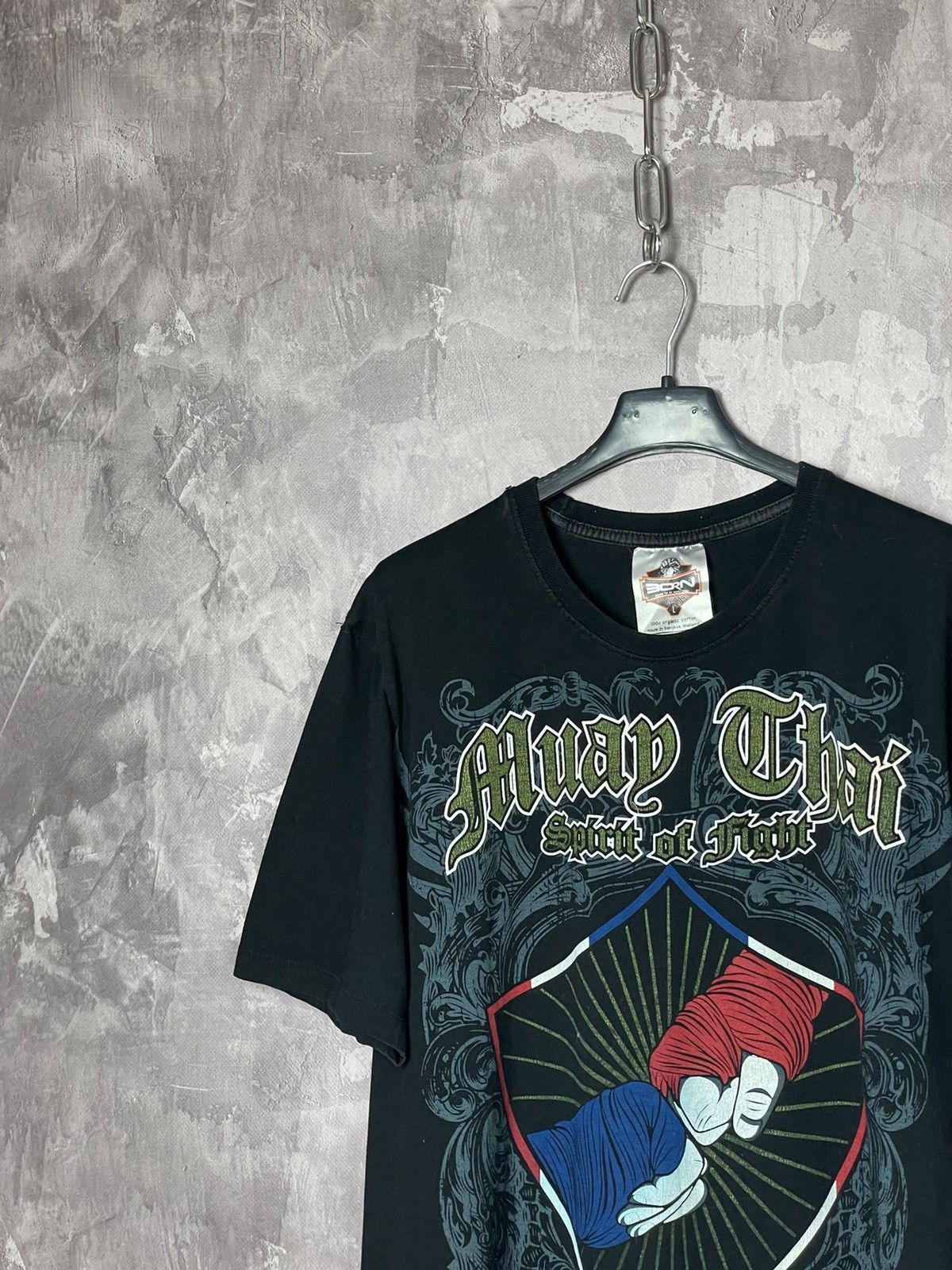 Band Tees × Japanese Brand × Vintage Vintage Y2K Muay Thai Boxing Double Sided T-Shirt Size US L / EU 52-54 / 3 - 2 Thumbnail