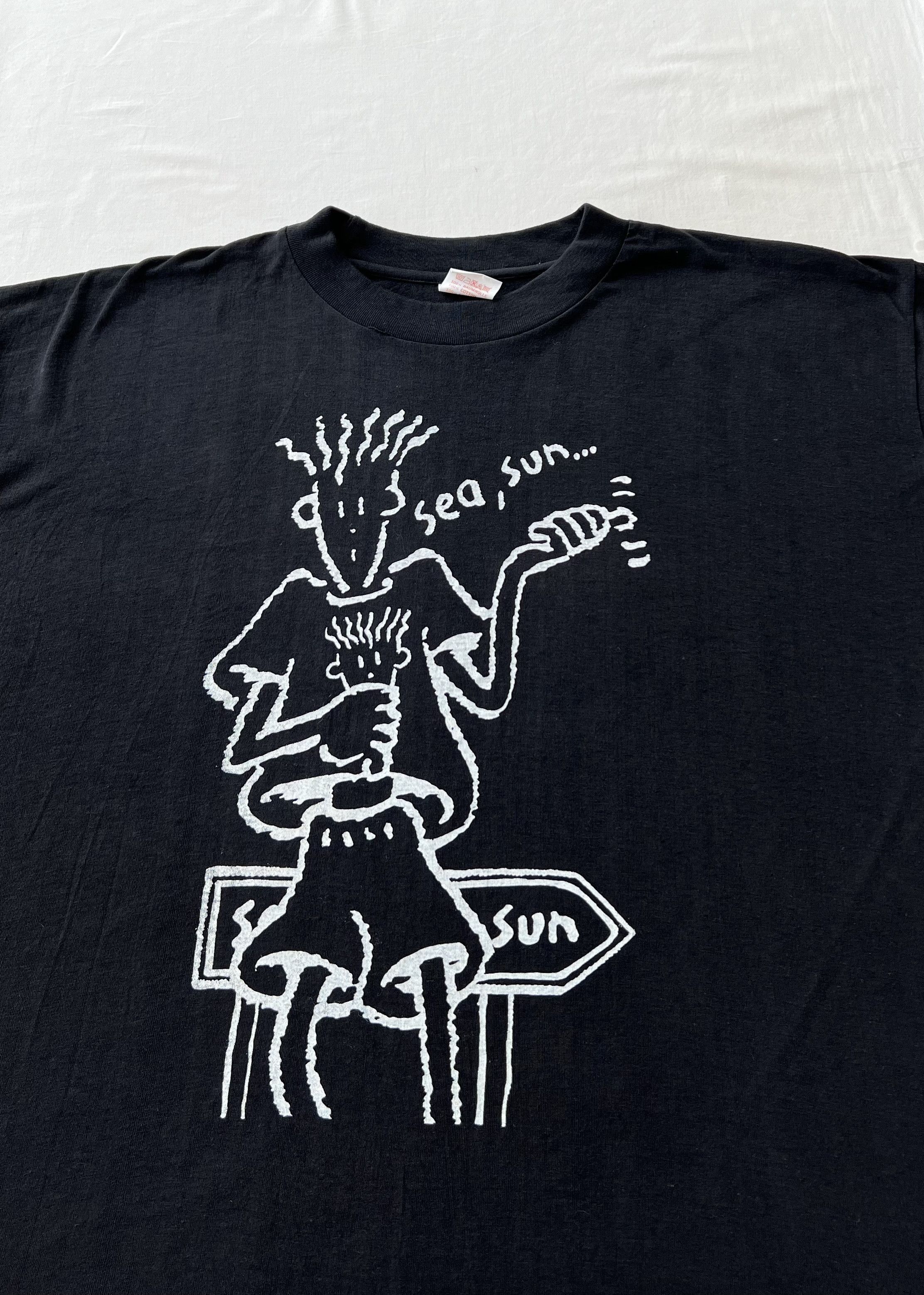 Cartoon Network Vintage 90s Fido Dido Sea Sun Cartoon Black T-shirt Size US XL / EU 56 / 4 - 3 Thumbnail