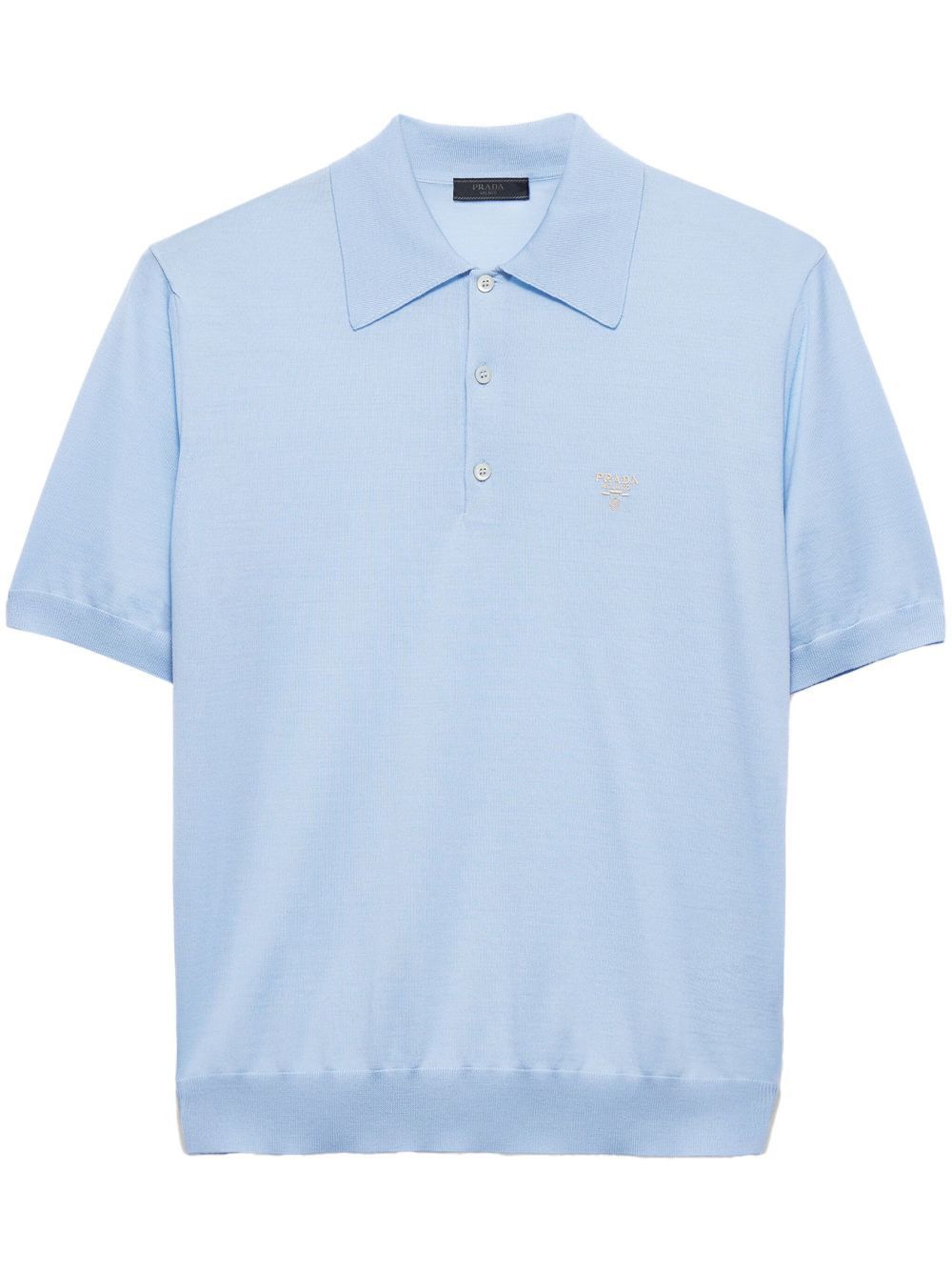 Prada LOGO WOOL POLO SHIRT Size US L / EU 52-54 / 3 - 1 Thumbnail