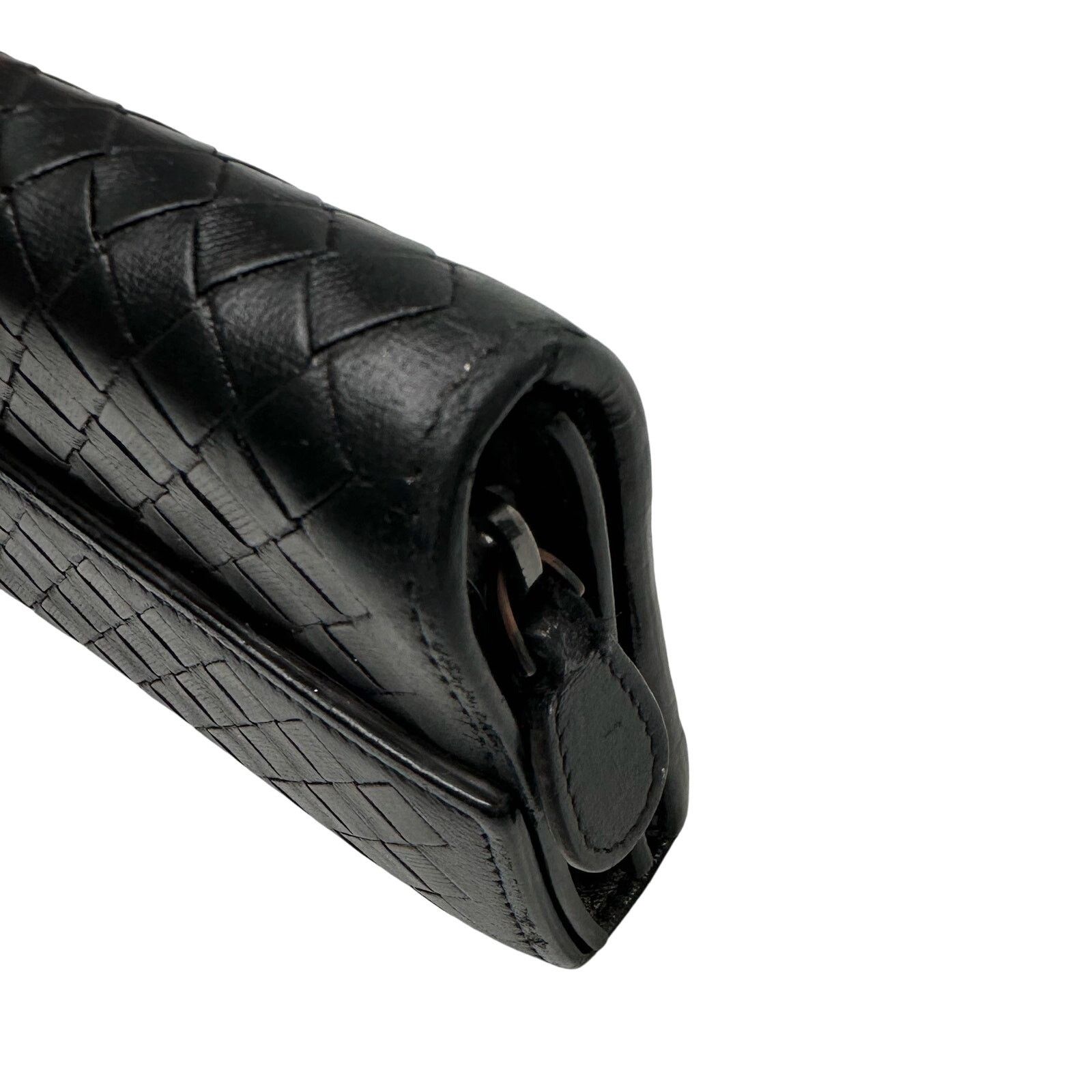 Bottega Veneta Bottega Veneta Intrecciato Woven Black Leather Long Wallet Size ONE SIZE - 18 Thumbnail