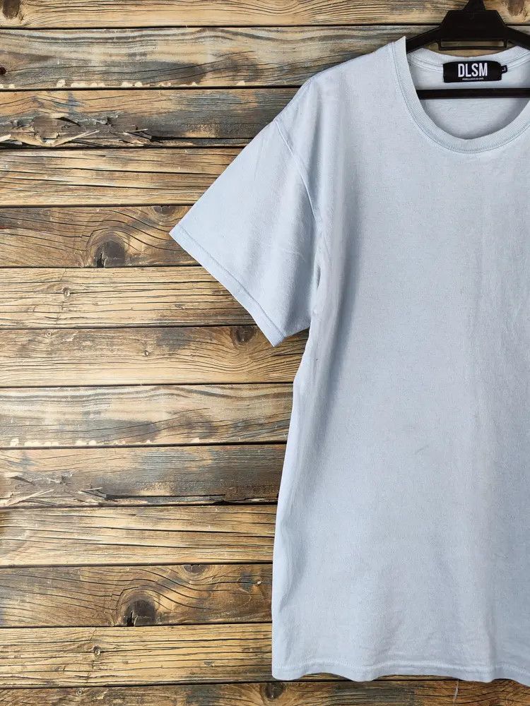 Japanese Brand DLSM "Not Social network service" Light Blue T-shirts #S2875 Size US L / EU 52-54 / 3 - 8 Thumbnail