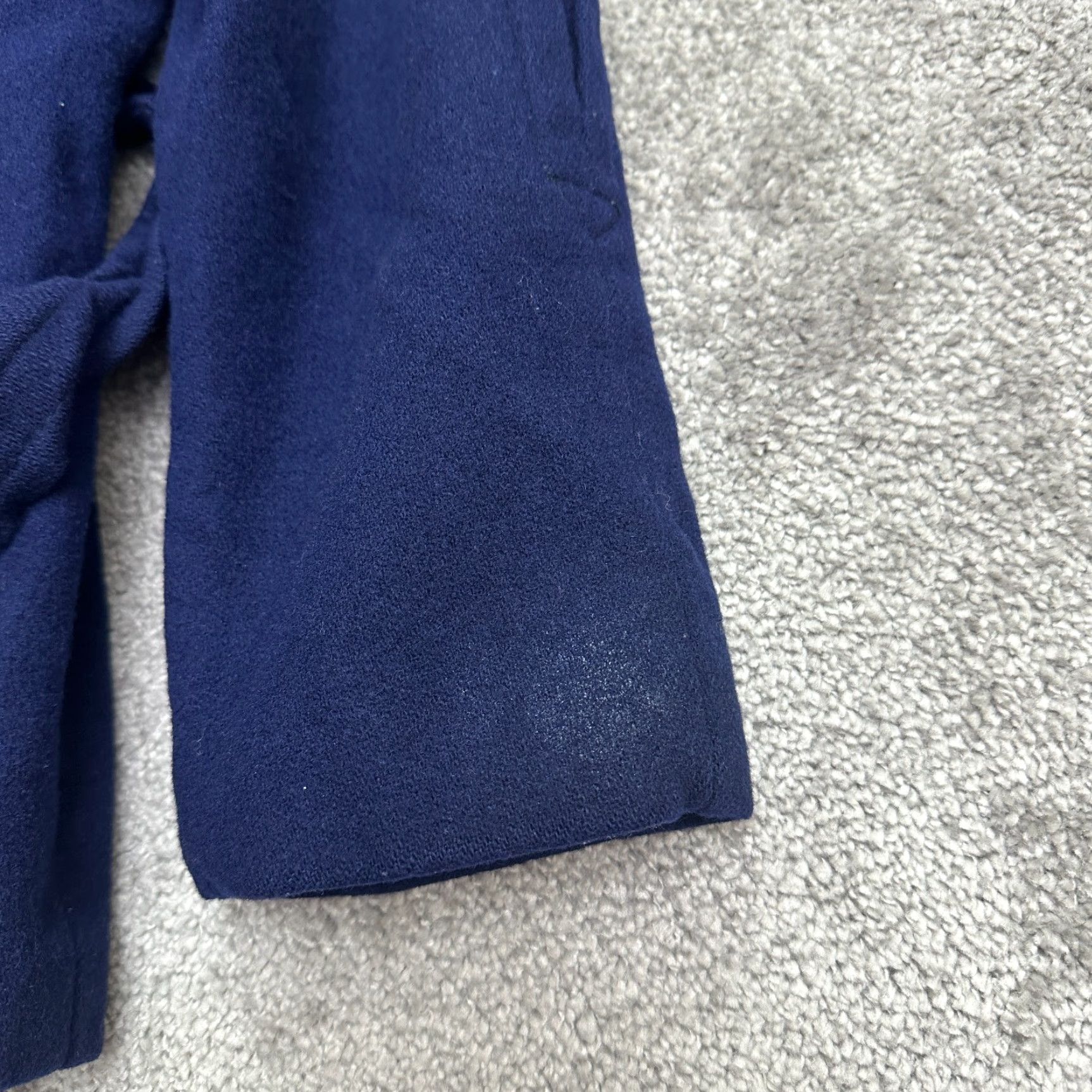 Vintage VINTAGE Private Label Coat Jacket Womens 7/8 Blue Belted Lined Wool Long Sleeve Size M / US 6-8 / IT 42-44 - 3 Thumbnail