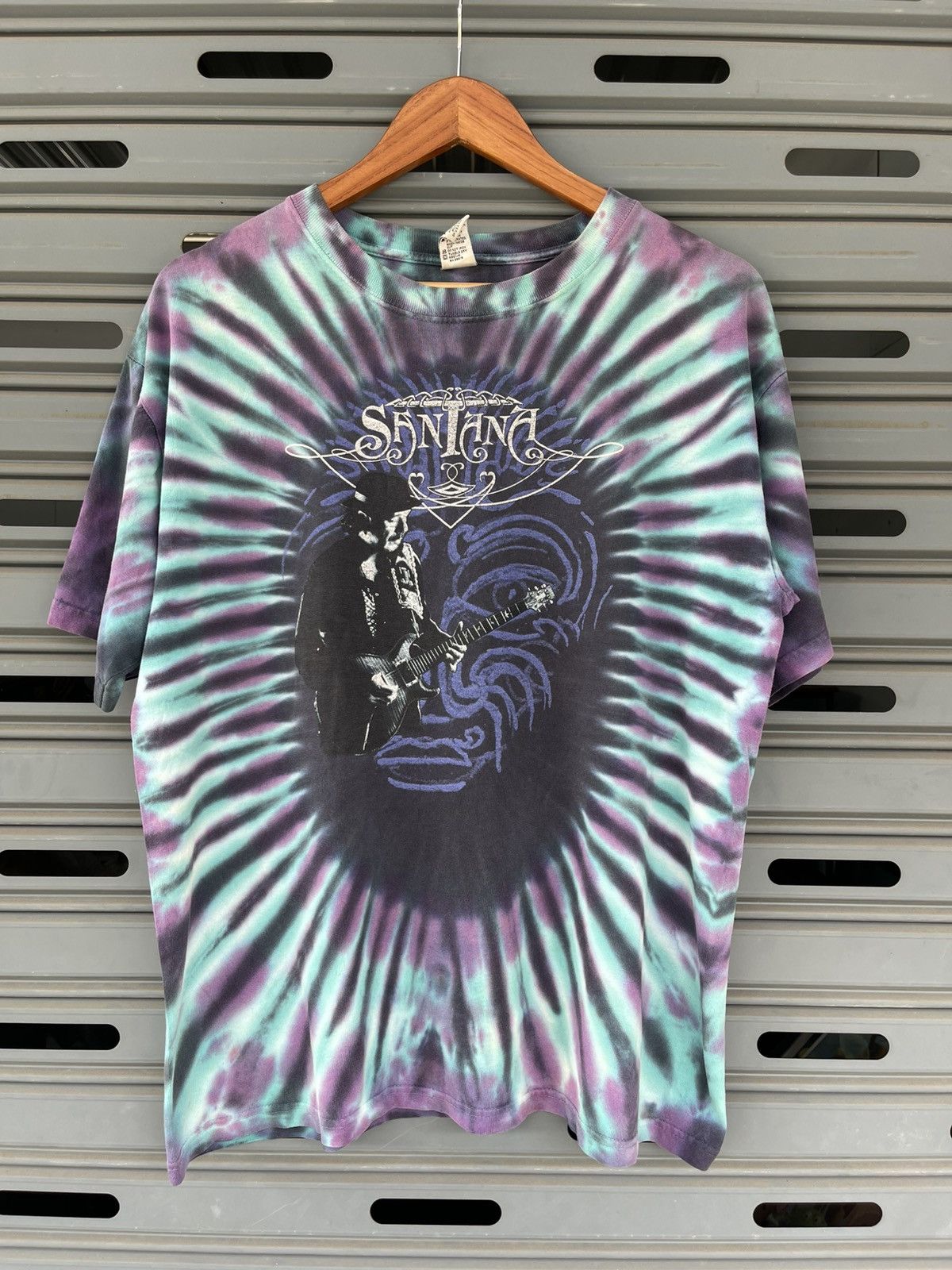 Band Tees Santana Carlos Tie-Dye"Embrace Your Light"Sundog Vintage Tee Size US M / EU 48-50 / 2 - 1 Thumbnail