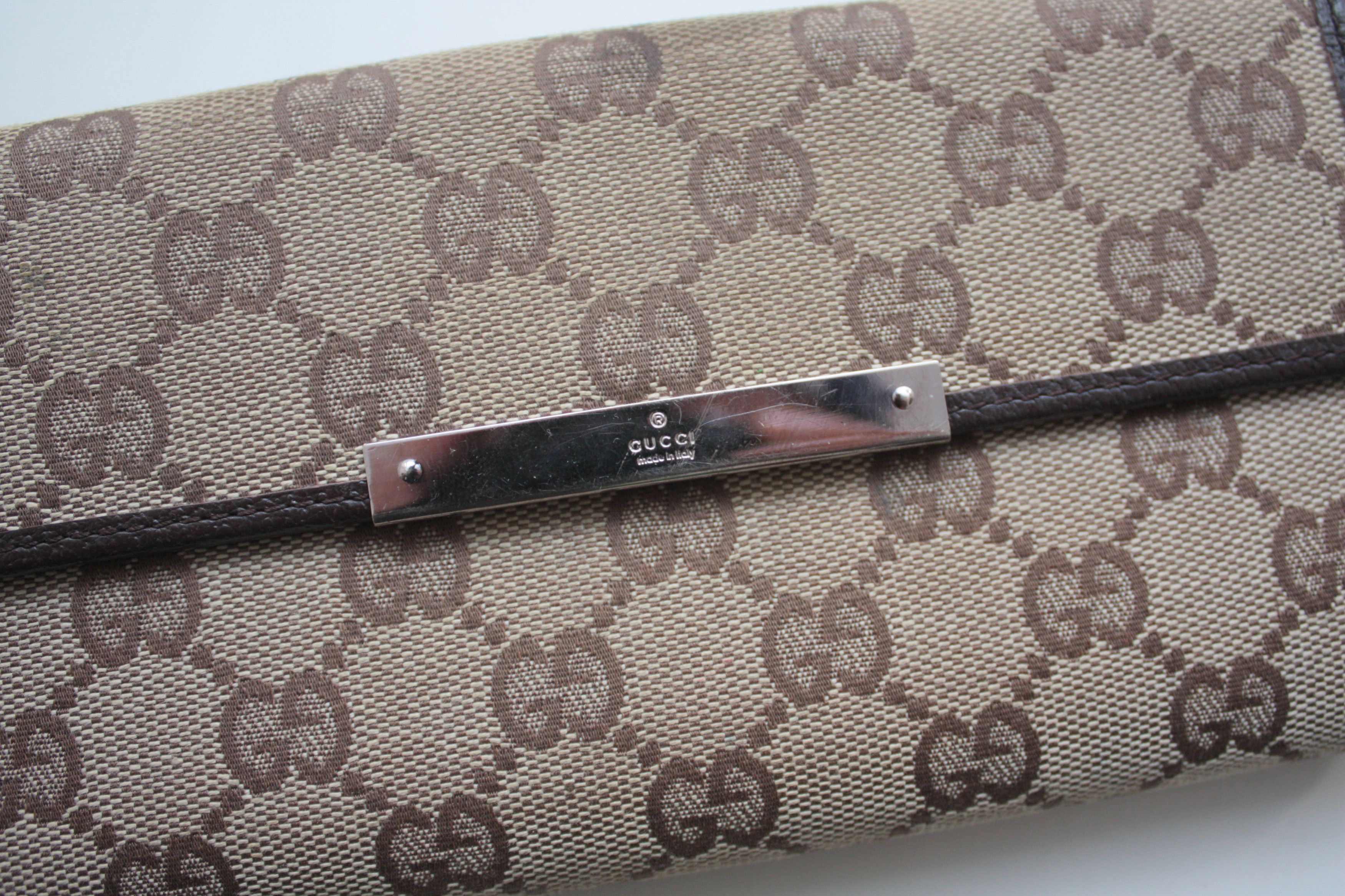 Gucci Gucci Canvas Continental Monogram Clutch Wallet 112715 3661 Size ONE SIZE - 2 Thumbnail