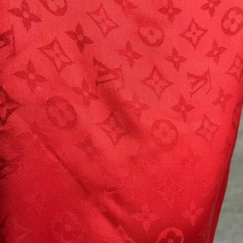 Louis Vuitton Louis Vuitton Red Fringed Shawl-2506 Size ONE SIZE - 2 Thumbnail