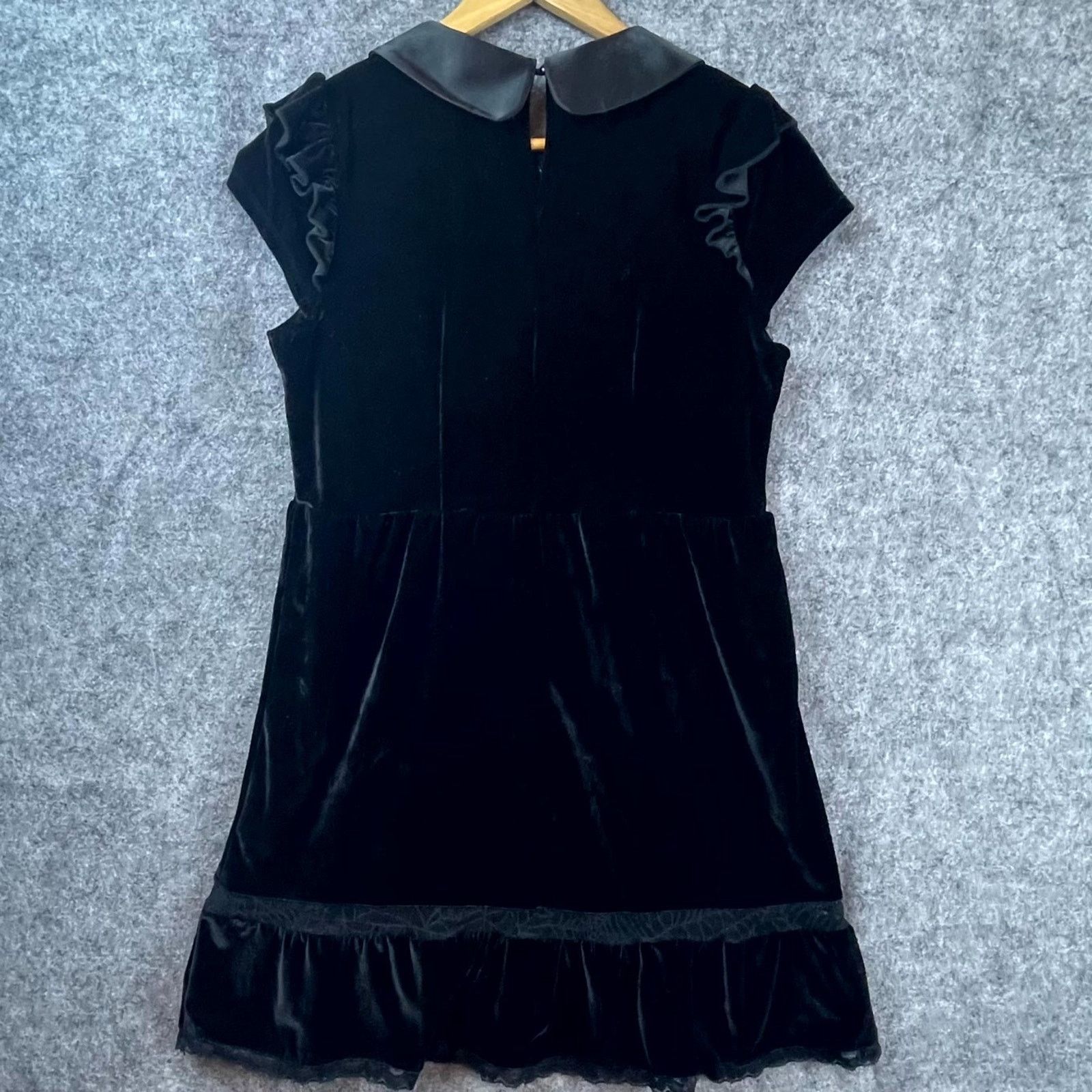 Killstar Killstar Dress Small Black Stretch Velvet Sheer Witchy Goth Size S / US 4 / IT 40 - 2 Thumbnail