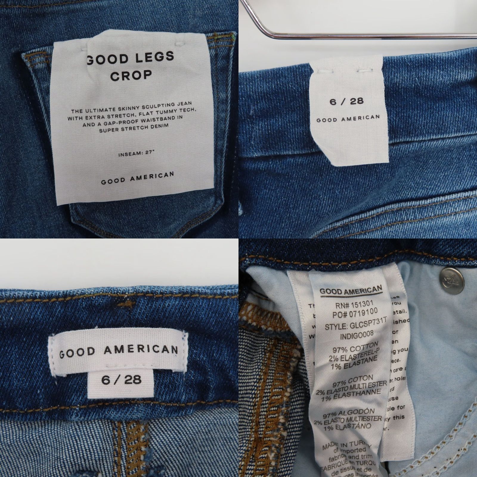 Good American Good American Jeans Womens 6 28 Good Legs Crop Denim Skinny NEW No Tag Blue Cotton Denim 5-Pocket Stretch-Regular Size 28" / US 6 / IT 42 - 8 Thumbnail