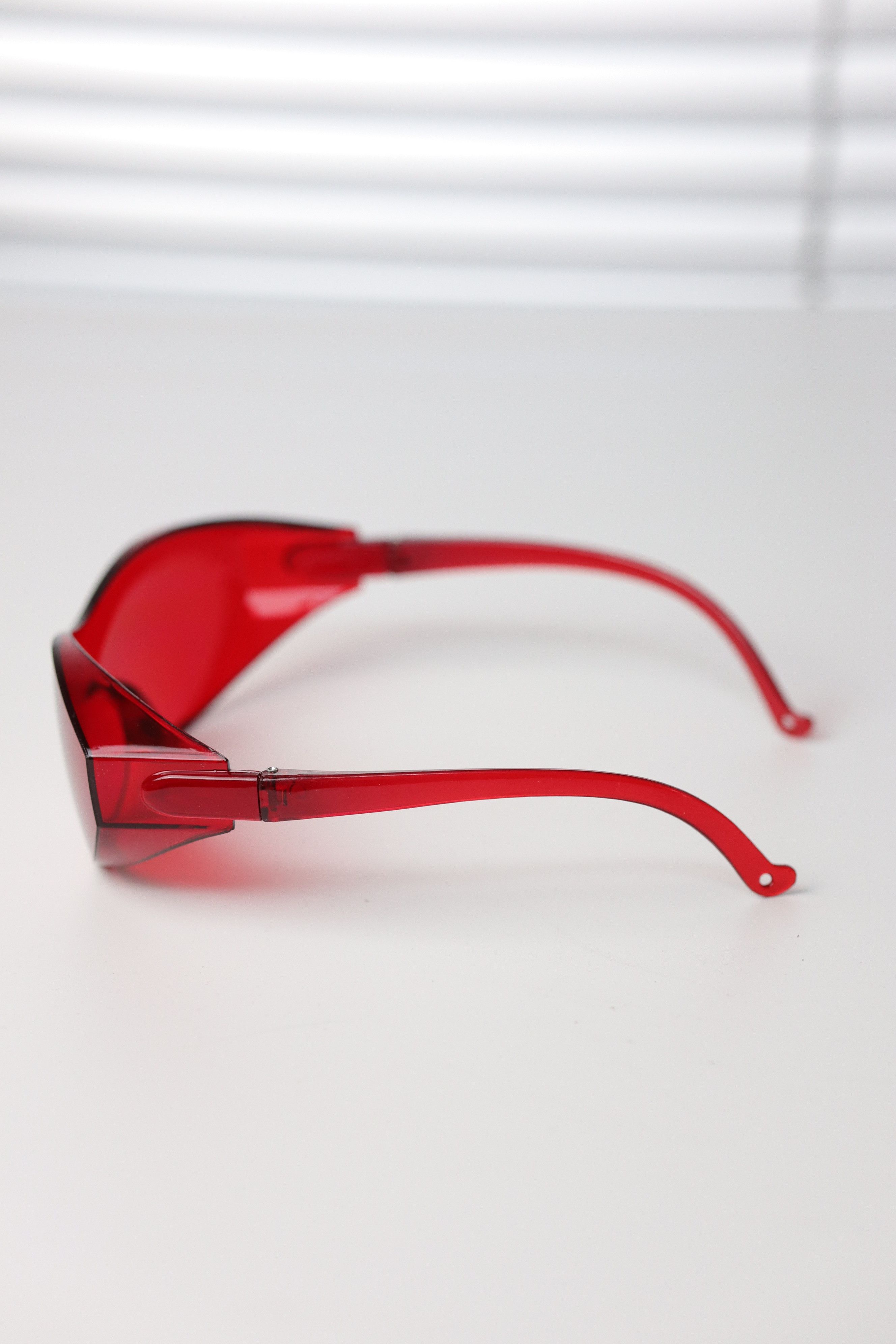Japanese Brand Y2k Large Wide Safety Glasses Sunglasses Red Unisex One Size Size ONE SIZE - 5 Thumbnail