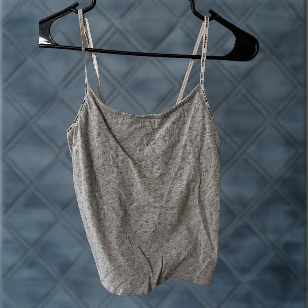 Calvin Klein Calvin Klein Tank Top Women Medium AOP Logo Gray Sleepwear Size M / US 6-8 / IT 42-44 - 1 Thumbnail