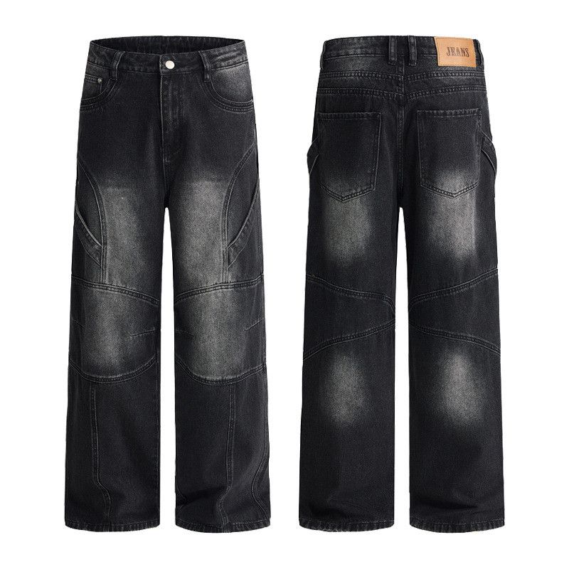 Japanese Brand Men's heavy-duty American straight-leg baggy jeans Size US 32 / EU 48 - 4 Thumbnail