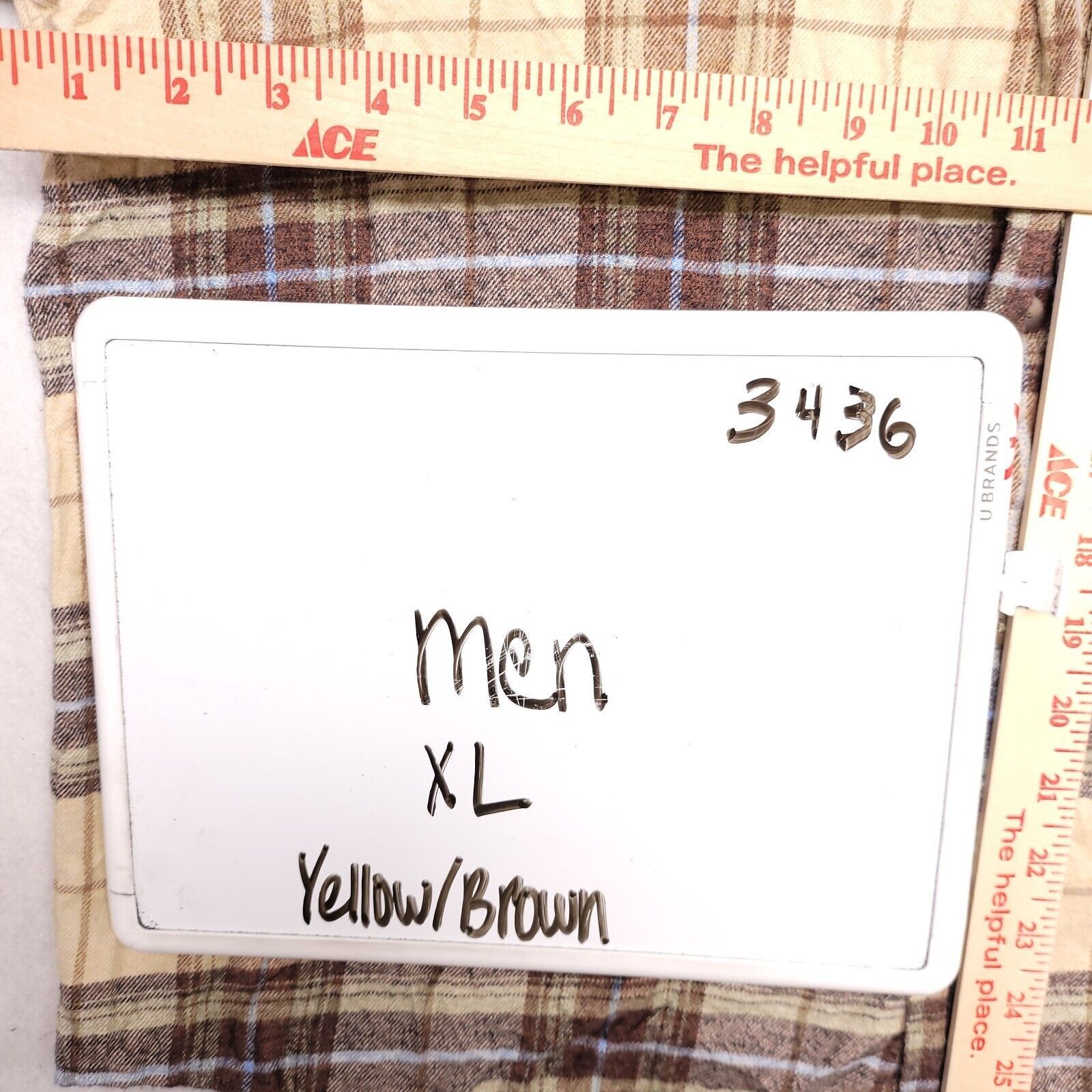 Consensus Sportswear Consesus Tartan Flannel Shirt Men Size Extra Large XL Yellow Size US XL / EU 56 / 4 - 7 Thumbnail