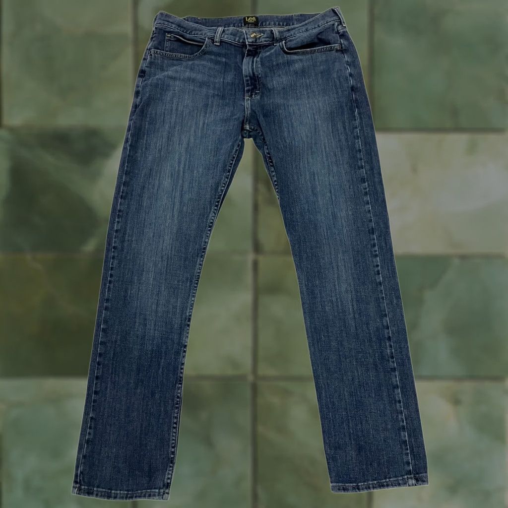 Lee Lee Dungarees Jeans Mens 36W 32L Blue Slim Straight Fit Denim Size US 36 / EU 52 - 1 Thumbnail