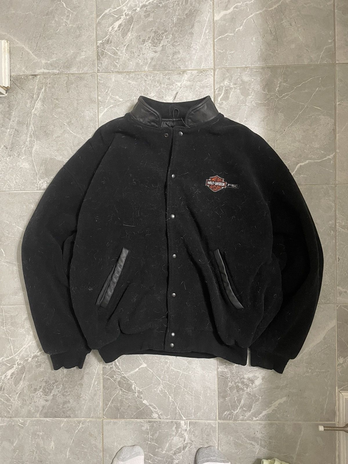 Harley Davidson Vintage Ford X Harley bomber Fleece Jacket Size US XXL / EU 58 / 5 - 1 Thumbnail