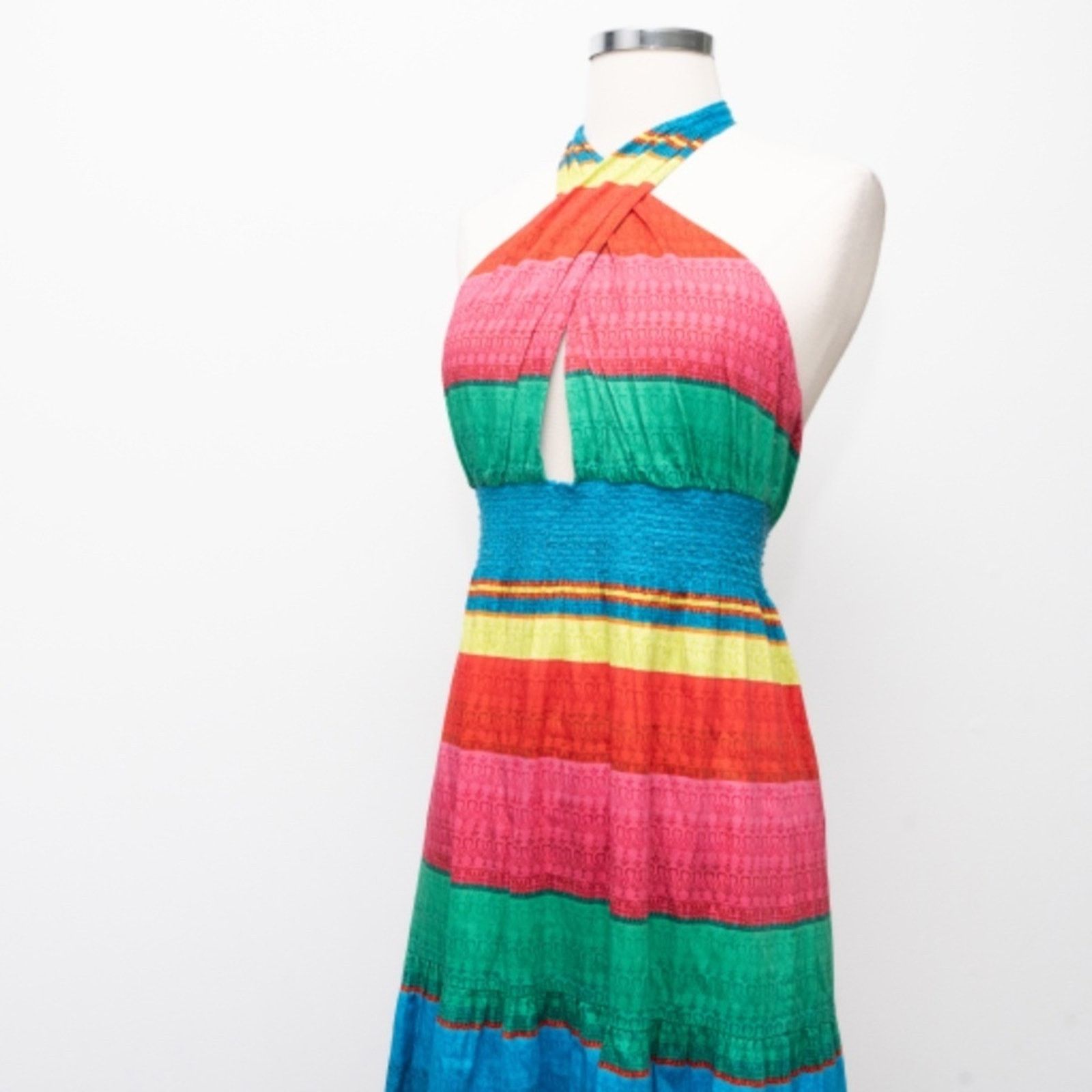 Alice + Olivia Alice And Olivia. Lyndon tiered halter neck maxi dress. Size XS / US 0-2 / IT 36-38 - 10 Thumbnail