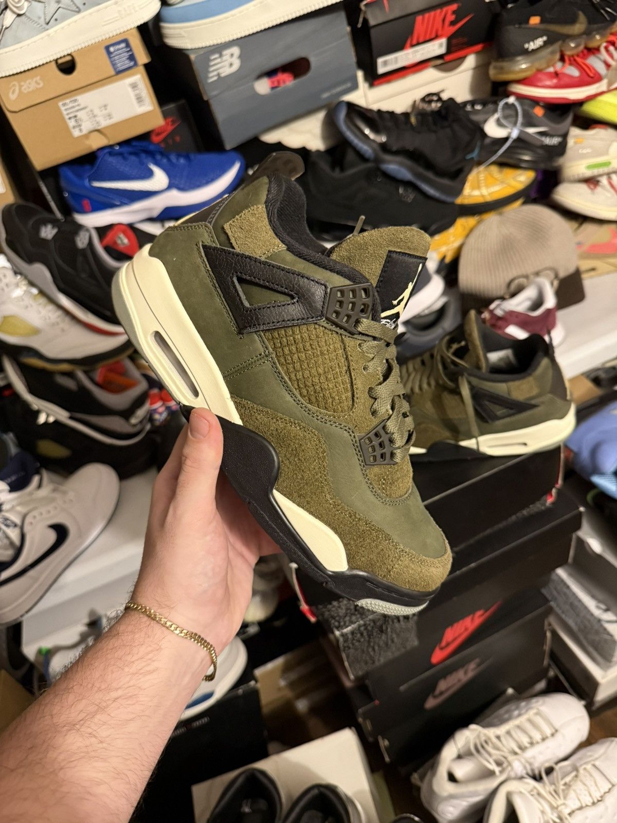 Jordan Brand Jordan retro 4 craft olive sz 9 Size US 9 / EU 42 - 1 Thumbnail