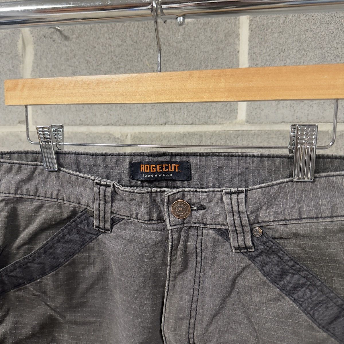 Vintage Thrashed Faded Distressed Dirty Stained Ripstop Work Pants Size US 34 / EU 50 - 4 Thumbnail