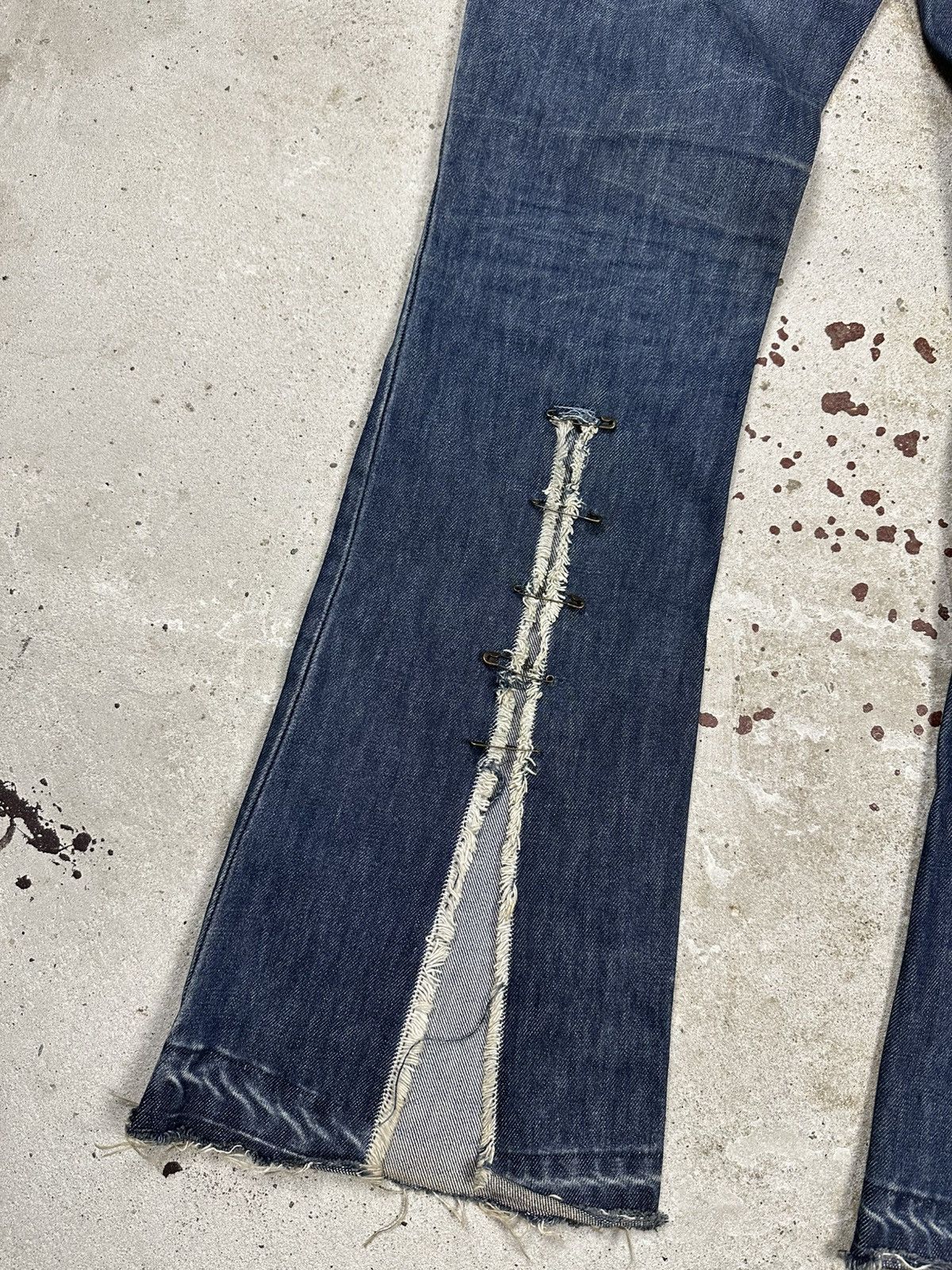 If Six Was Nine × Japanese Brand × Le Grande Bleu (L.G.B.) Vintage Y2K Reworked Flare Boot Cut Distressed Jeans Japan Size US 30 / EU 46 - 7 Thumbnail