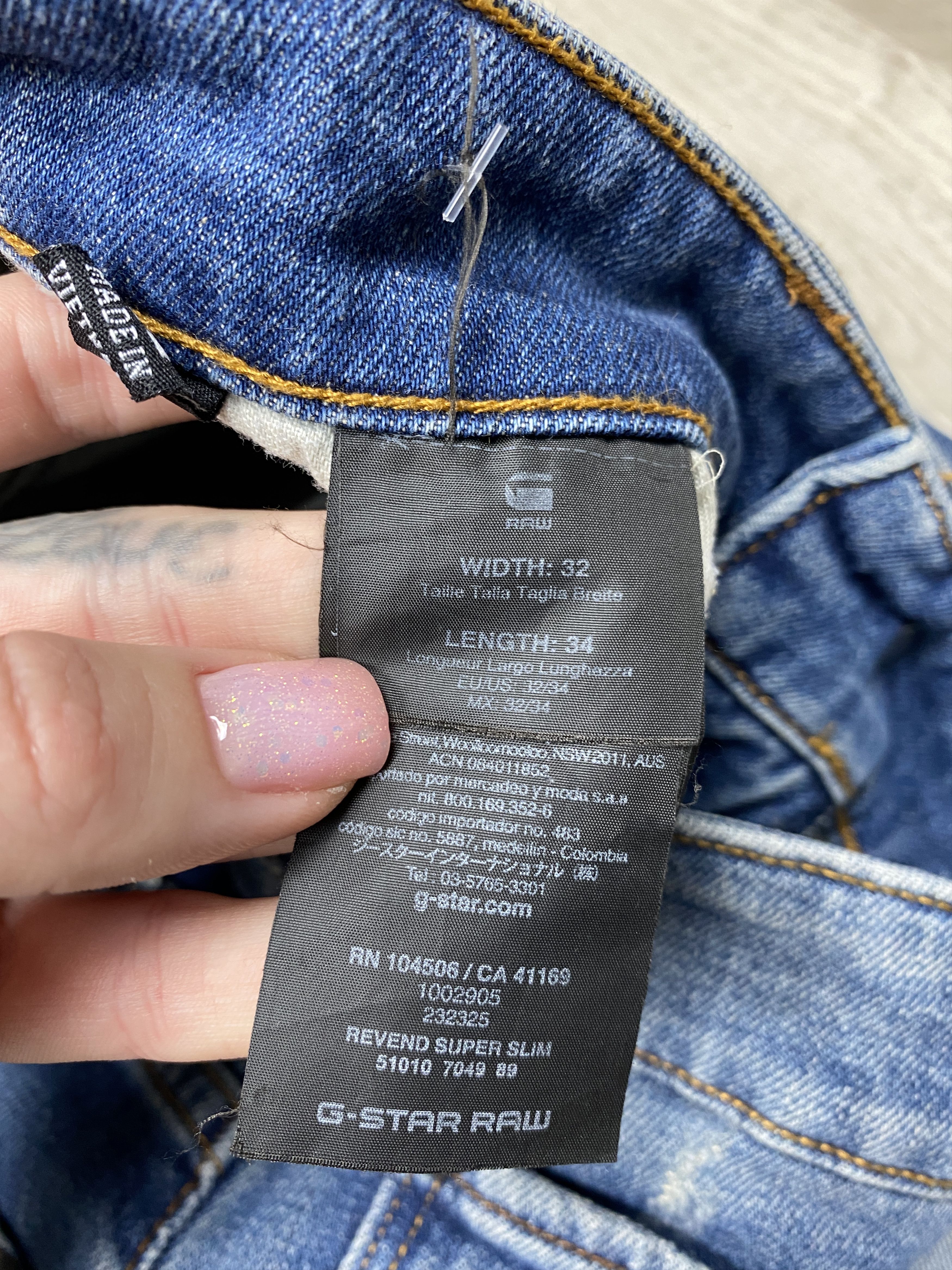 G-Star G Star Raw Mens Revend Super Slim Denim Pants Jeans Size US 32 / EU 48 - 7 Thumbnail