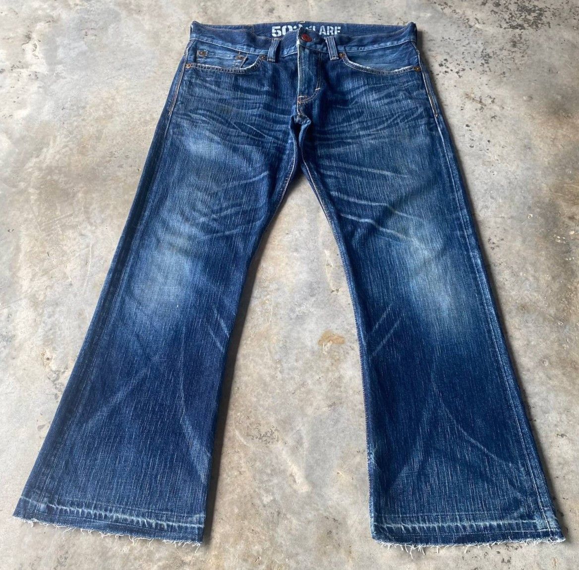Edwin VINTAGE EDWIN LOT503 BLUETRIP FLARE DENIM FRAYED RELEASE HEM Size US 32 / EU 48 - 4 Thumbnail