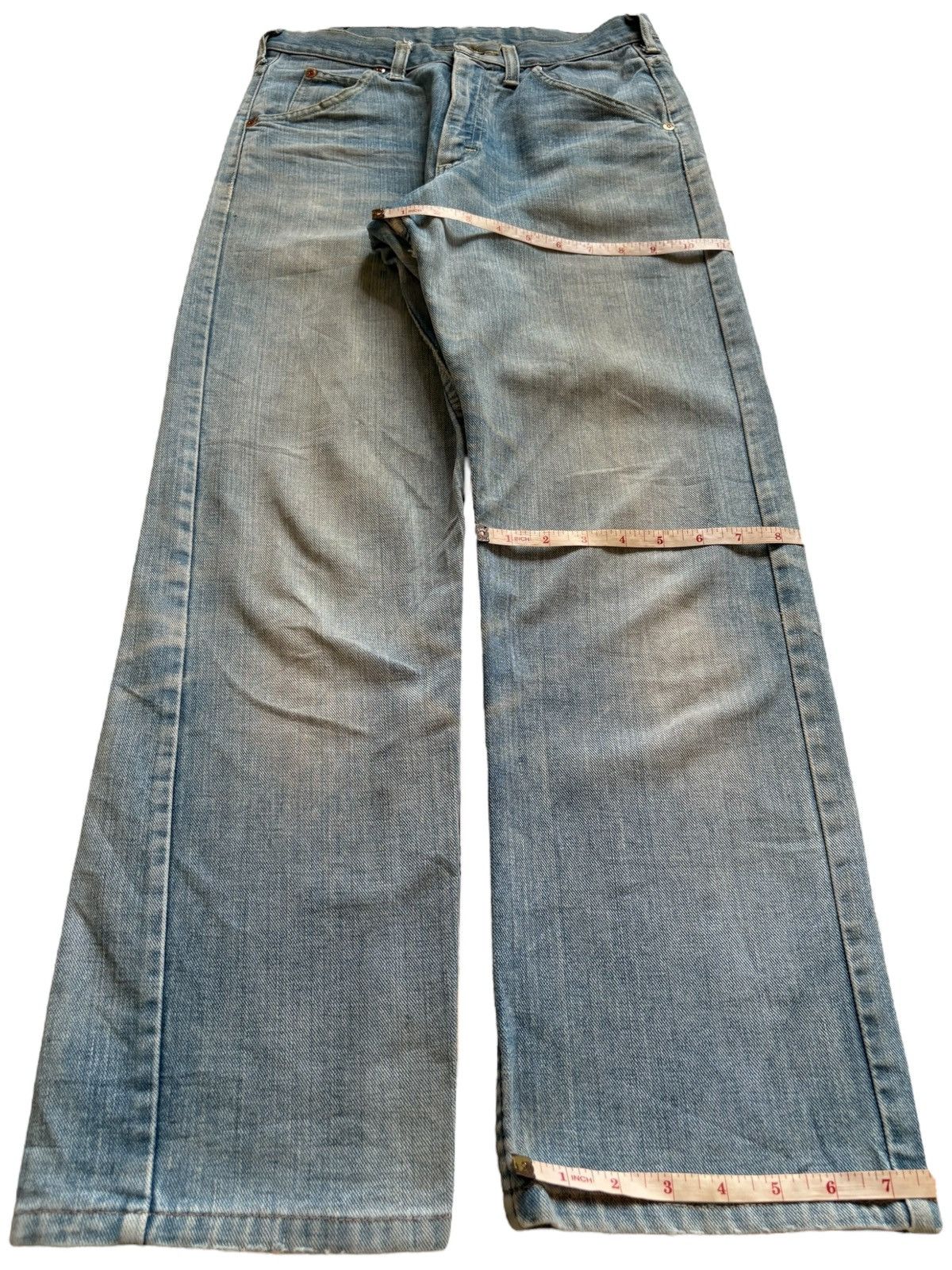 Lee Vintage Lee Talon Zipper Mud Wash Distressed Rip Loose Jean Size US 28 / EU 44 - 14 Thumbnail