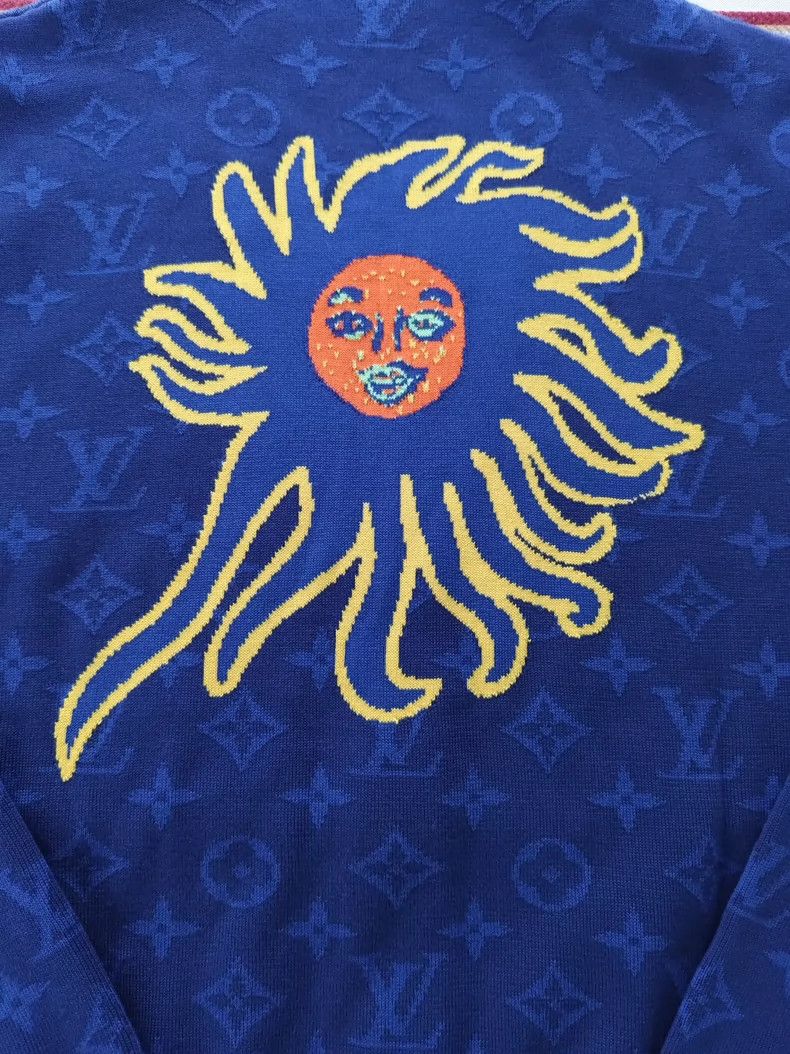 Louis Vuitton Louis Vuitton Yayoi Kusama Co-branded Blue Knitted Cardiga Size US M / EU 48-50 / 2 - 3 Thumbnail