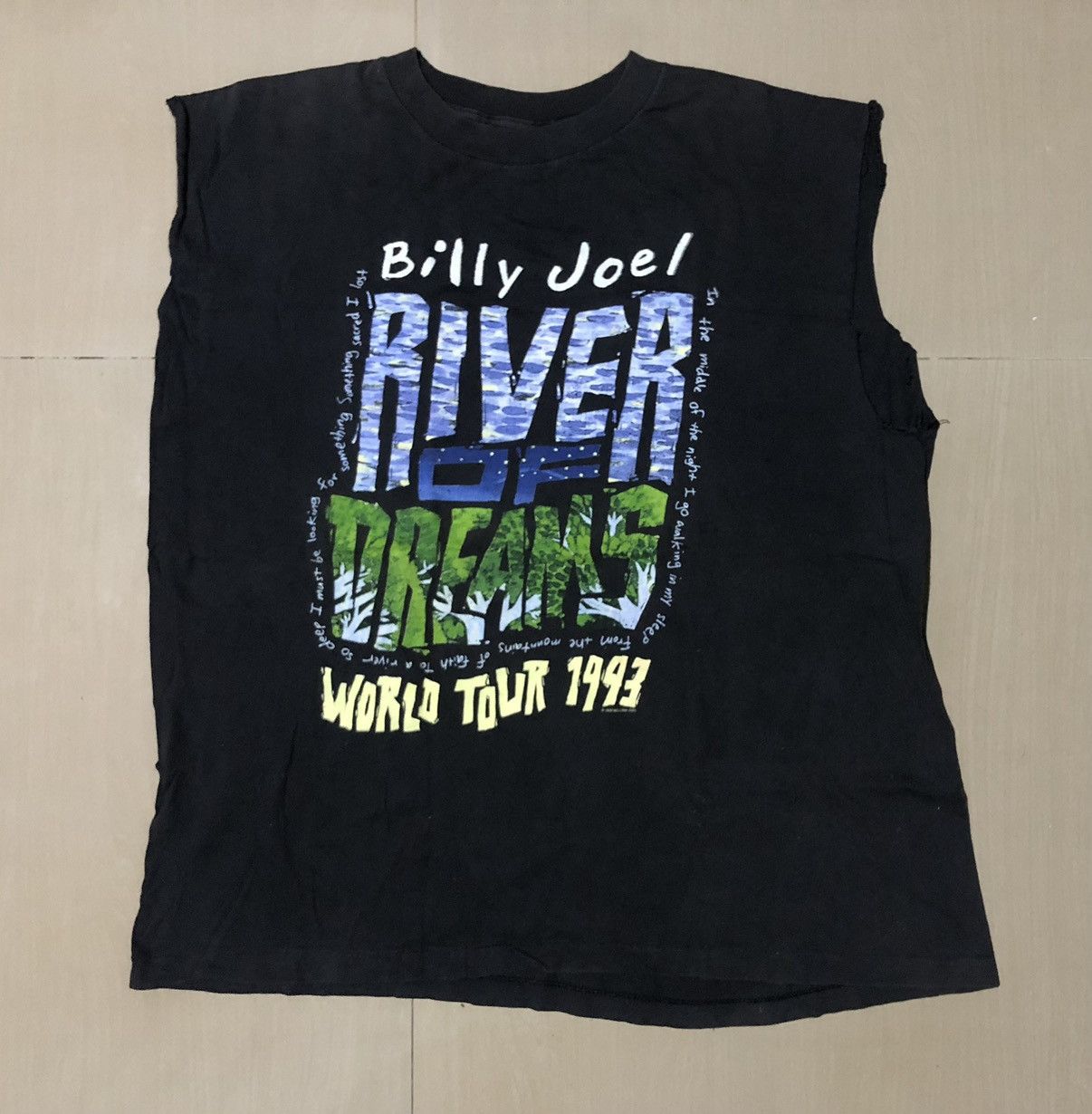 Band Tees 1993 Vintage Billy Joel River Of Dreams World Tour Size US XL / EU 56 / 4 - 1 Thumbnail