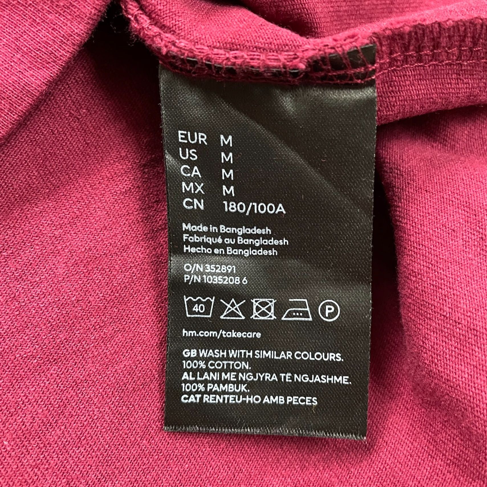 H&M H&M Shirt Mens M Red Cotton Mock Neck Long Sleeve T-Shirt Top Casual Knit Brand Logo Modern Classic Shirt 90s vibes Mens Size US M / EU 48-50 / 2 - 7 Thumbnail