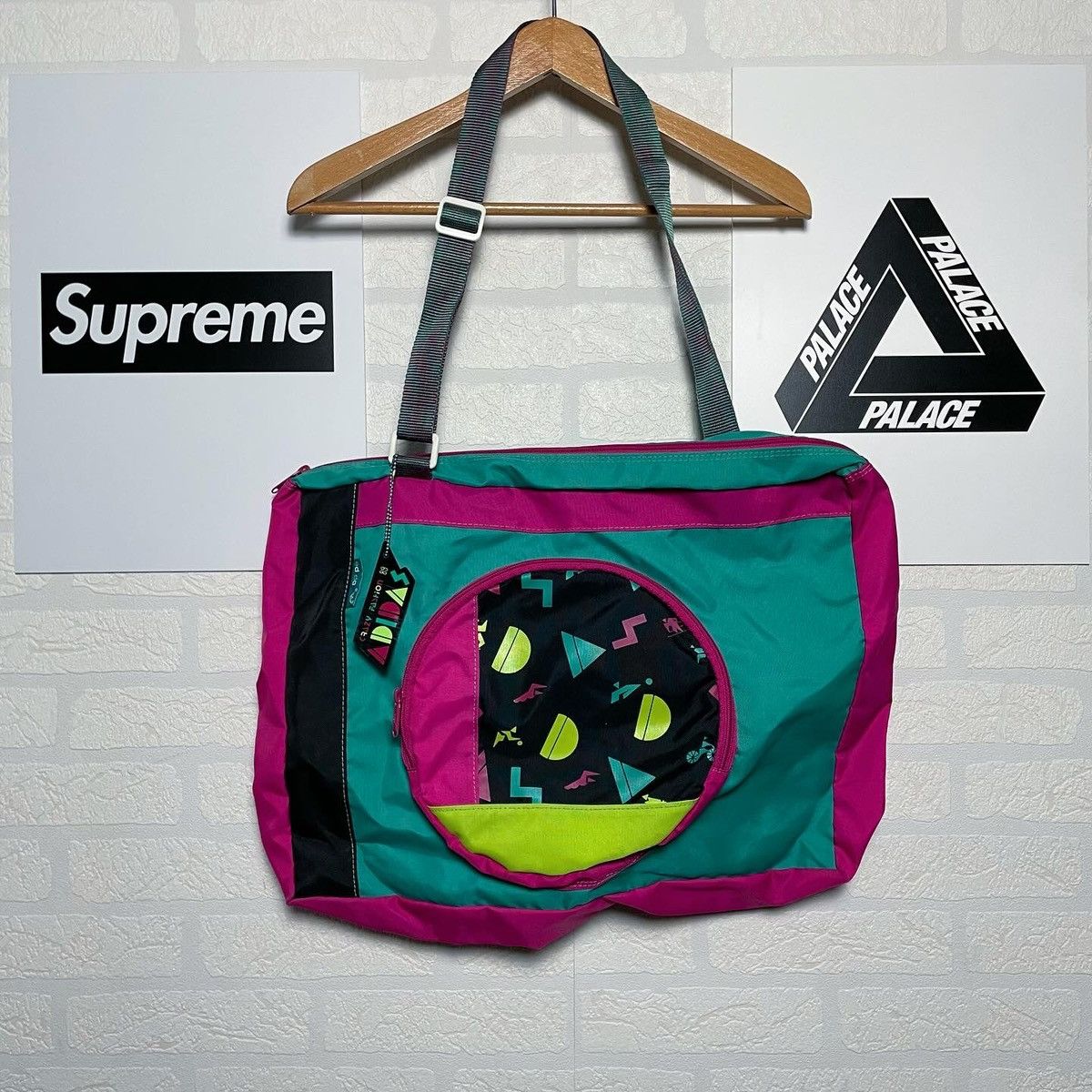 Adidas × Vintage Vintage Adidas Multicolour Patchwork Bag Bagpack Size ONE SIZE - 1 Thumbnail
