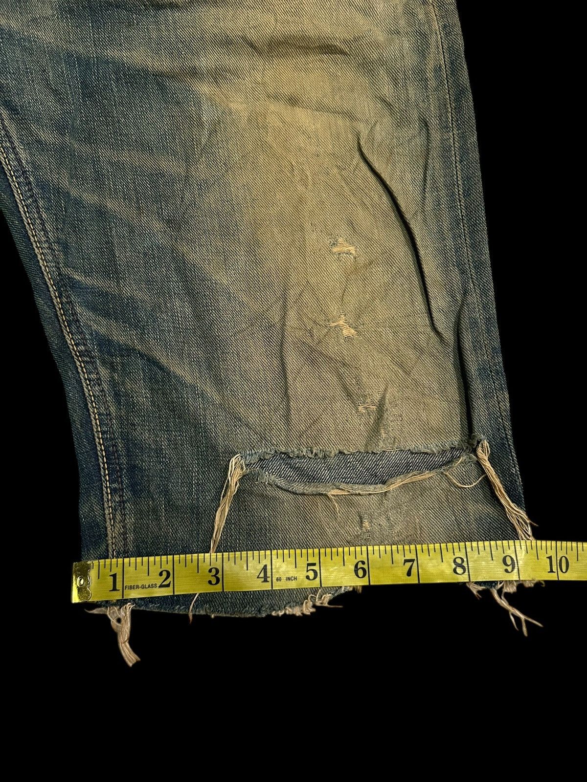 Japanese Brand × Kapital × Vintage Vintage Lee Cowboy Selvedge Distressed Short Denim Jeans Size US 32 / EU 48 - 21 Thumbnail