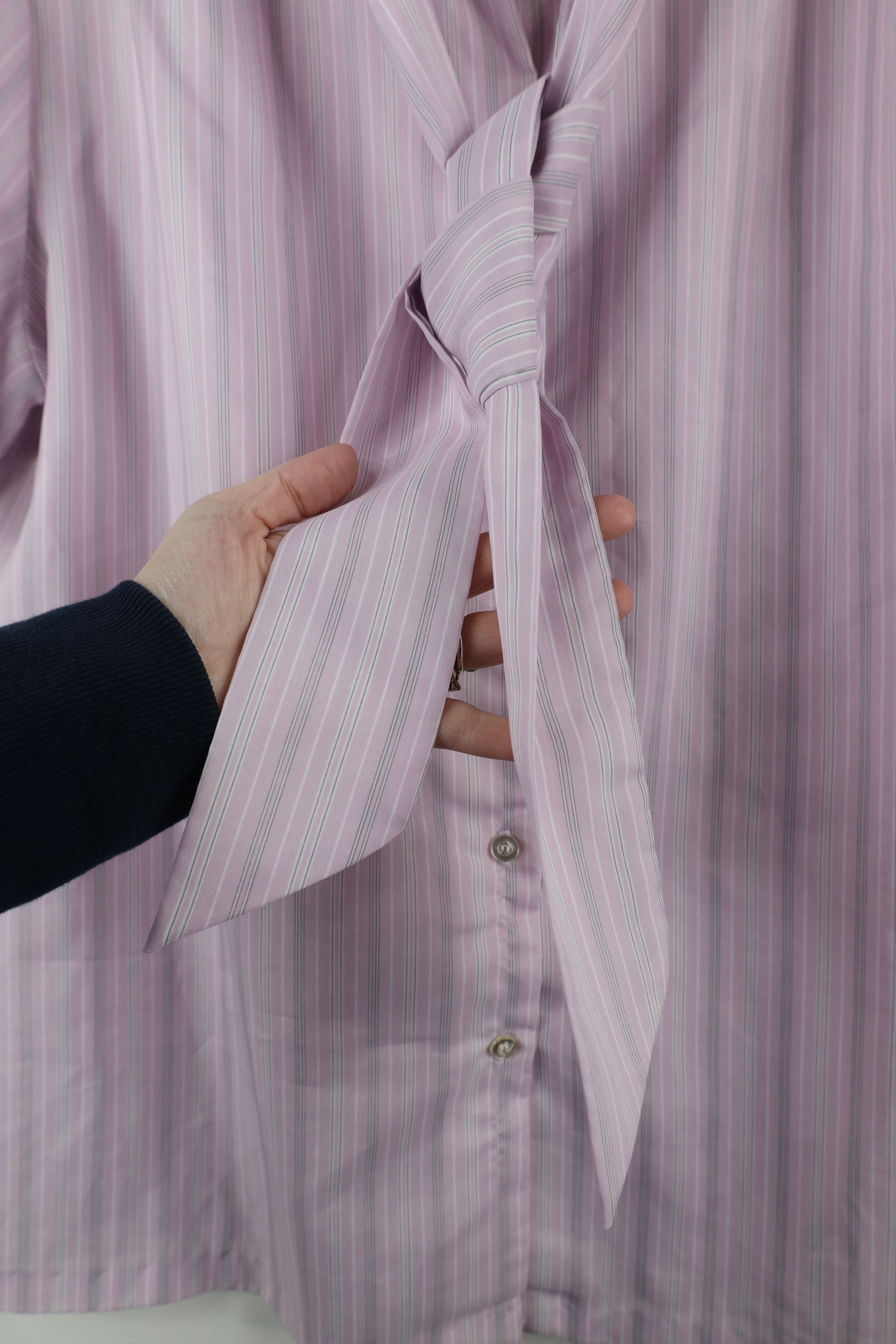 Vintage Vintage 70s Pussybow Collared Button Shirt Purple USA Size XXL / US 16-18 / IT 52-54 - 8 Thumbnail
