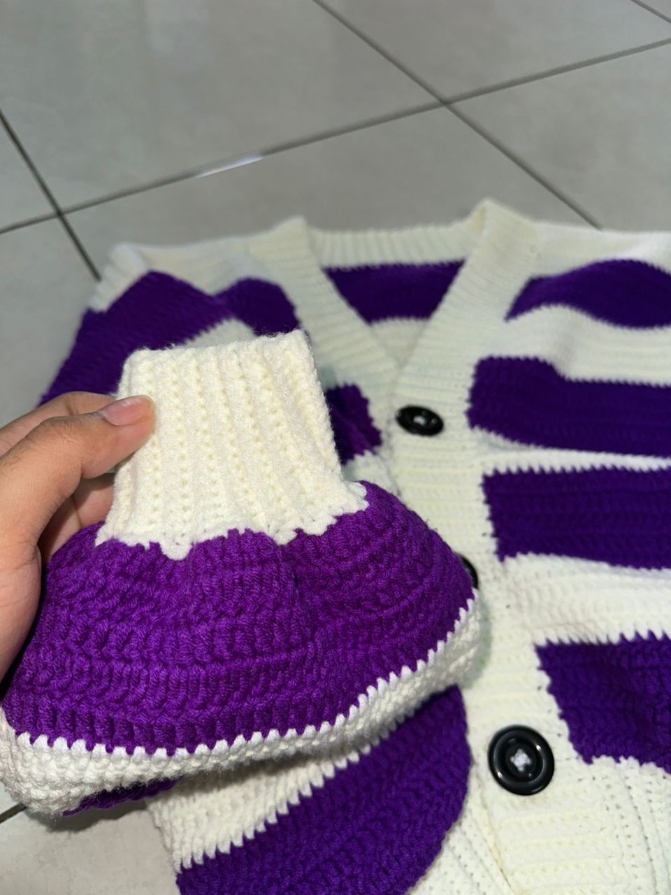 Handmade Handmade Stripe Cardigan Size S / US 4 / IT 40 - 3 Thumbnail