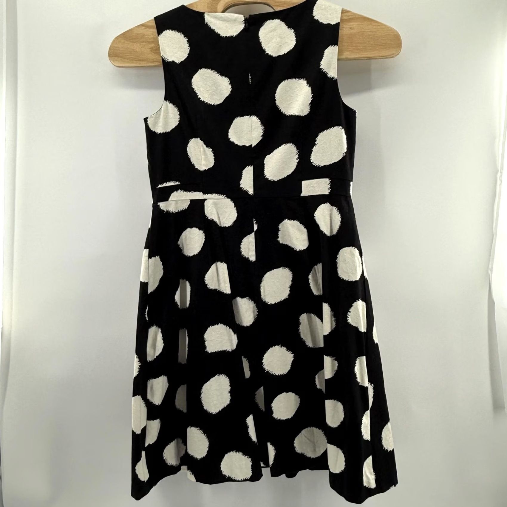 Talbots Talbots Dress Womens 12 Black White Polka Dot Sleeveless A-Line Textured Party Size XL / US 12-14 / IT 48-50 - 3 Thumbnail
