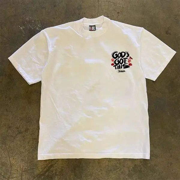 Japanese Brand Kimura x Kanno White Loose Letter Print Short Sleeve T-Shirt Size US L / EU 52-54 / 3 - 5 Thumbnail