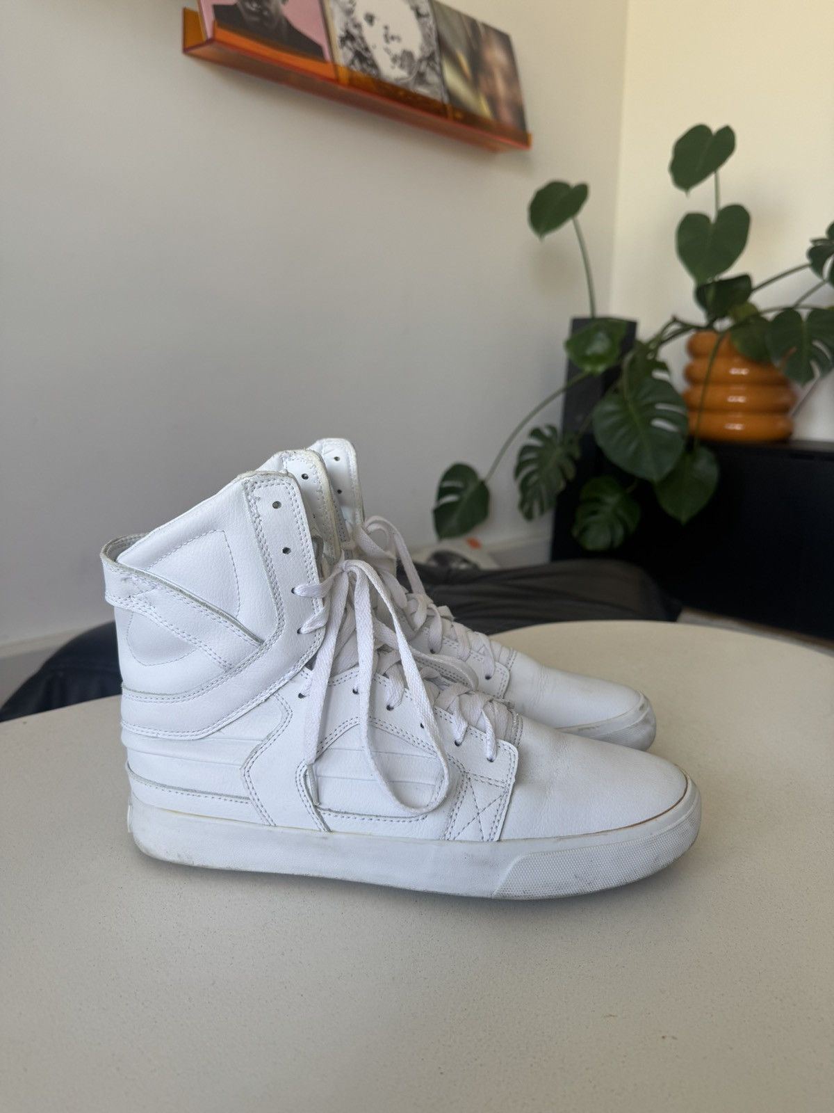 Supra × Vintage Supra Muska 002 Vintage Y2k High Skate Shoes White