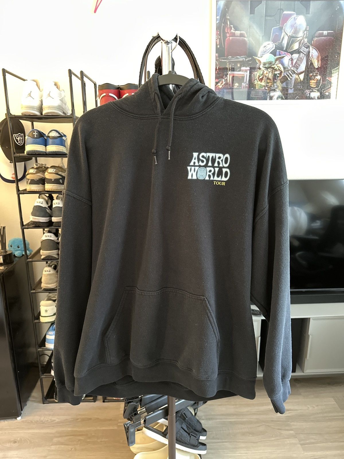 Image of Travis Scott Astroworld Staff Hoodie in Black, Men's (Size XL)