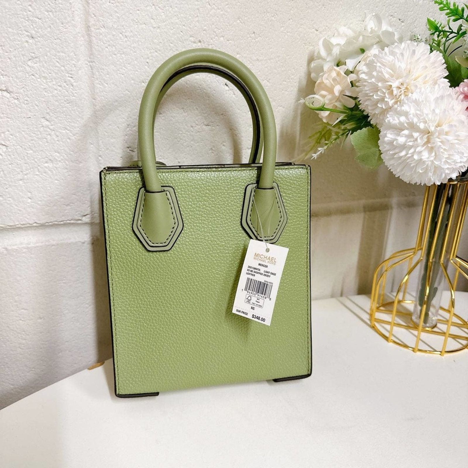 Michael Kors Michael Kors 35S1GM9T0L Mercer XS Leather xbody Bag green Size ONE SIZE - 3 Thumbnail