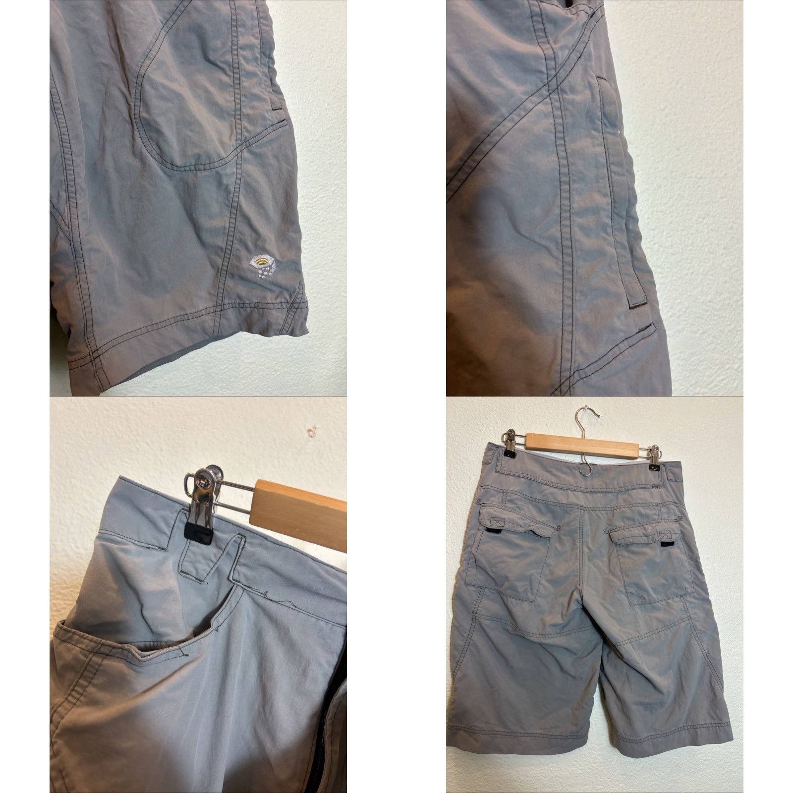 Mountain Hardwear VINTAGE Mountain Hardwear Cargo Shorts Men M Gray 32x13 Zipper Stains Flaw Size US 31 - 8 Thumbnail