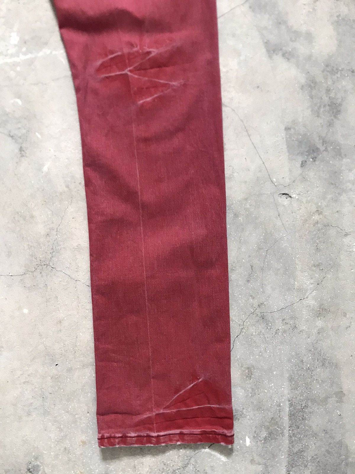 Armani Exchange Armani Exchange AX Rubra Red Distressed Denim Jeans Size US 33 - 11 Thumbnail