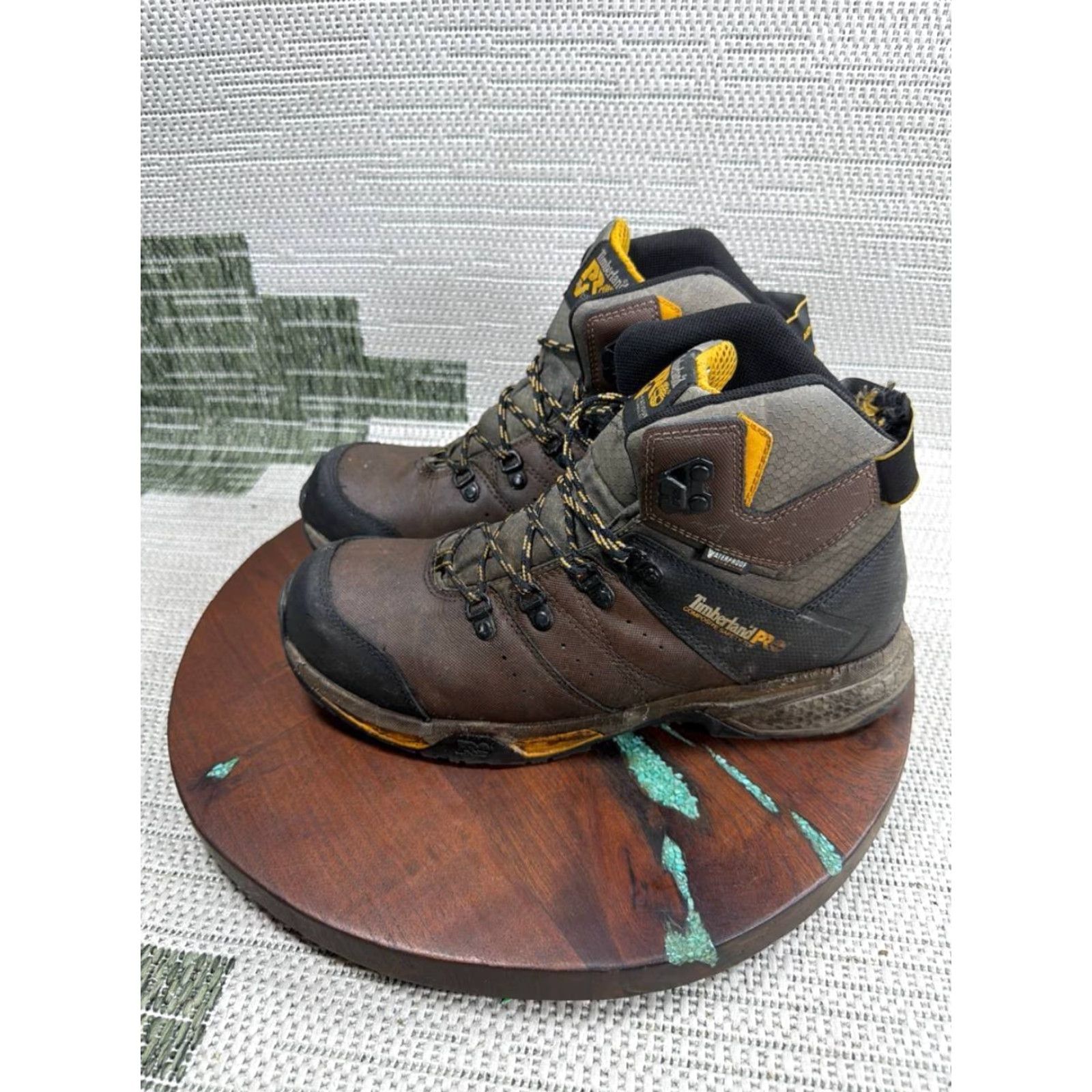 Timberland Timberland PRO Boot Mens Size 9 Wide Switchback Composite Toe Work Brown Leather Size US 9 / EU 42 - 3 Thumbnail