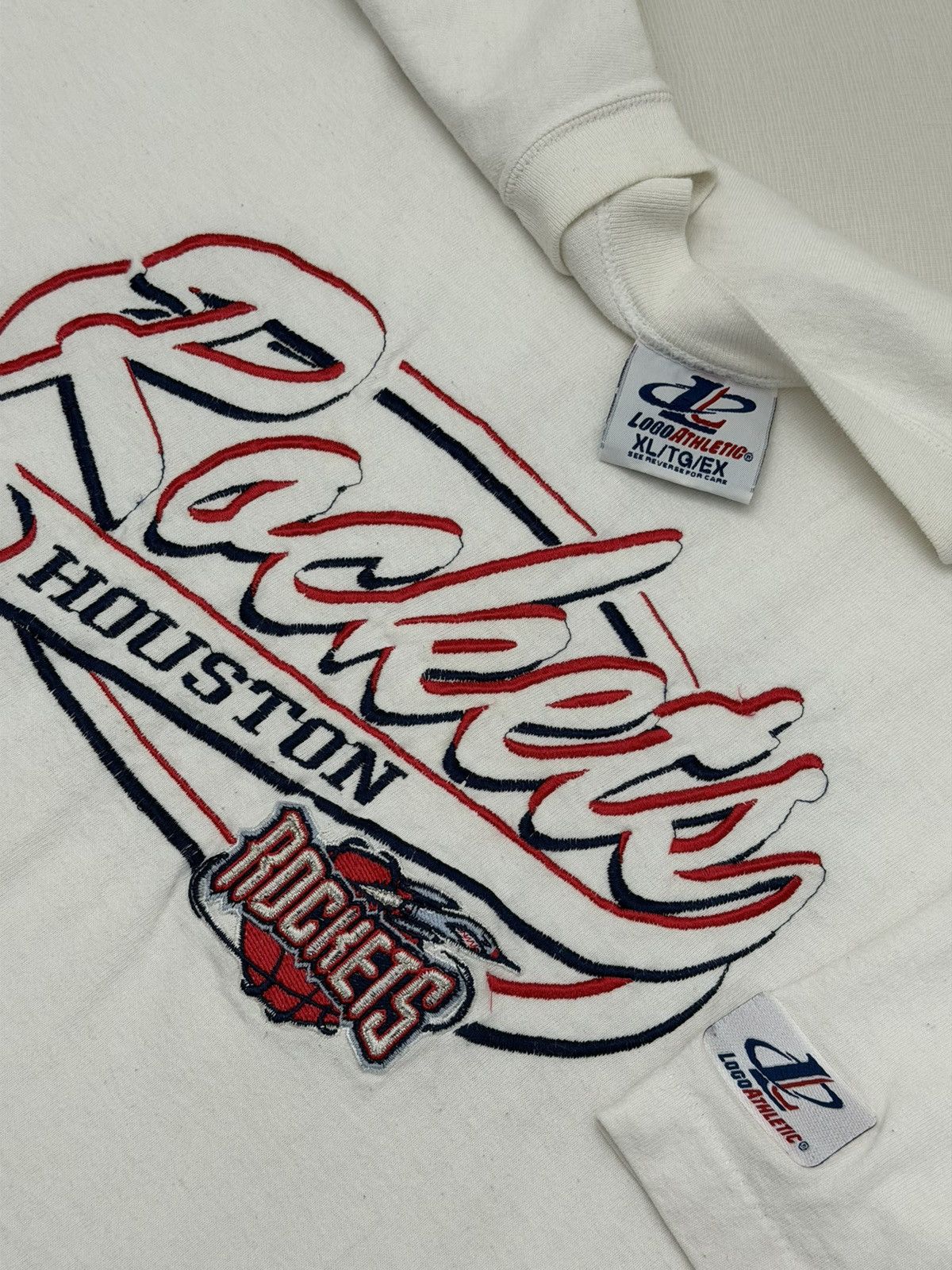 Logo Athletic Vintage 90s Houston Rockets Embroidered XL Logo Athletic USA Size US XL / EU 56 / 4 - 7 Thumbnail