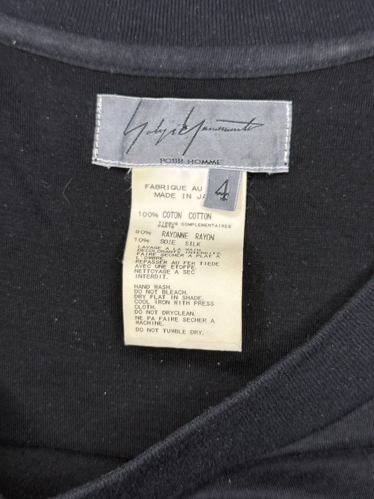 Yohji Yamamoto Yohji Yamamoto Pour Homme Double Layer Tee Size US XL / EU 56 / 4 - 2 Thumbnail