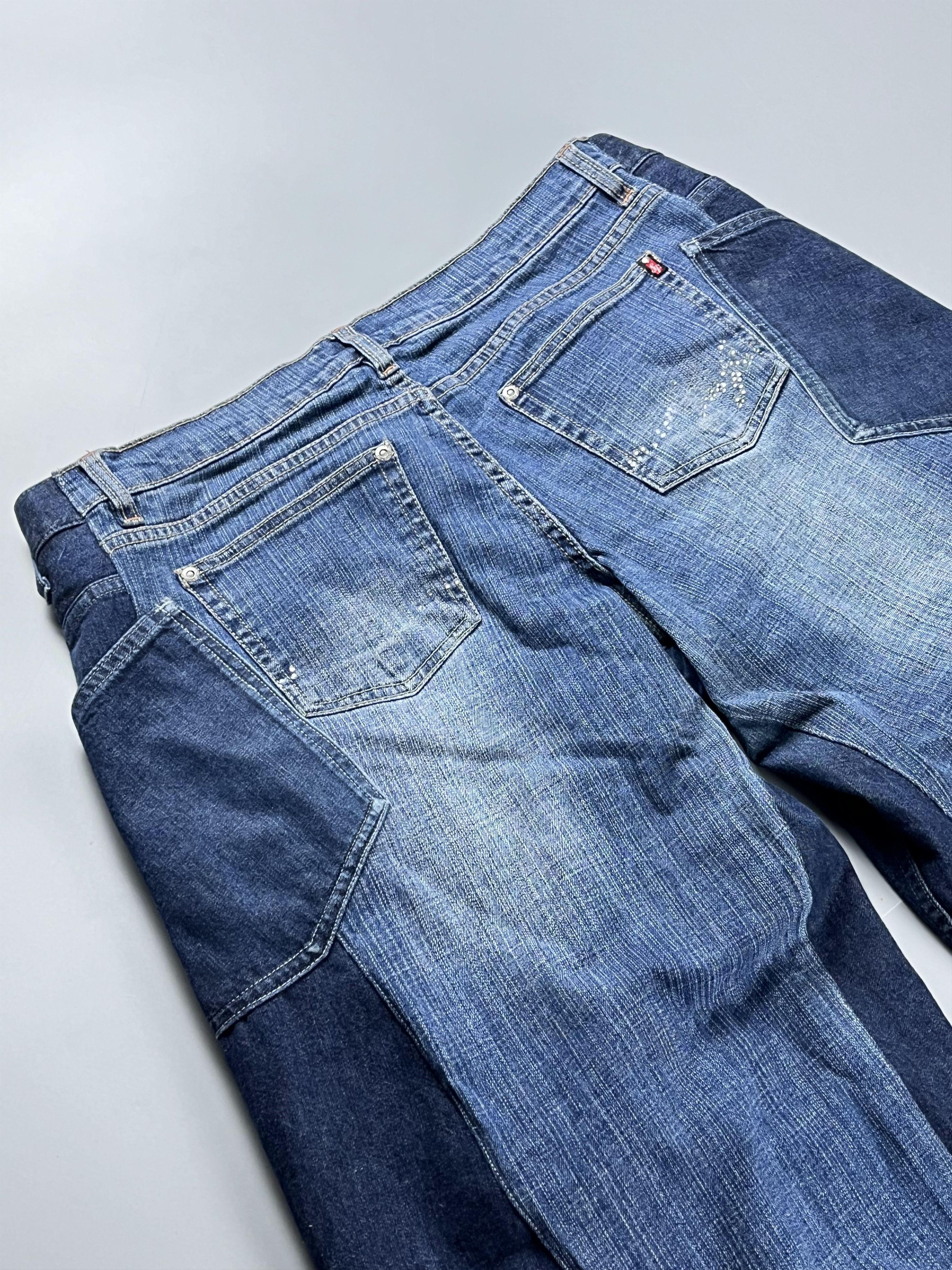 Japanese Brand SOUTHPOLE VINTAGE CRAZY BAGGY FIT REWORK JEAN Size US 34 / EU 50 - 5 Thumbnail
