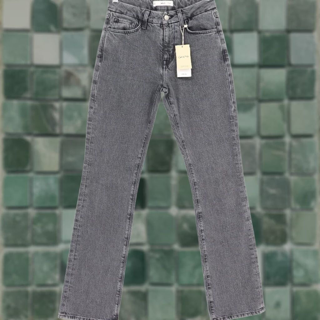Mango Mango Jeans Womens Size 4 Gray Wash Denim Mid-Rise Flared Bootcut Stretch Comfort Button Zip Size 27" / US 4 / IT 40 - 1 Thumbnail