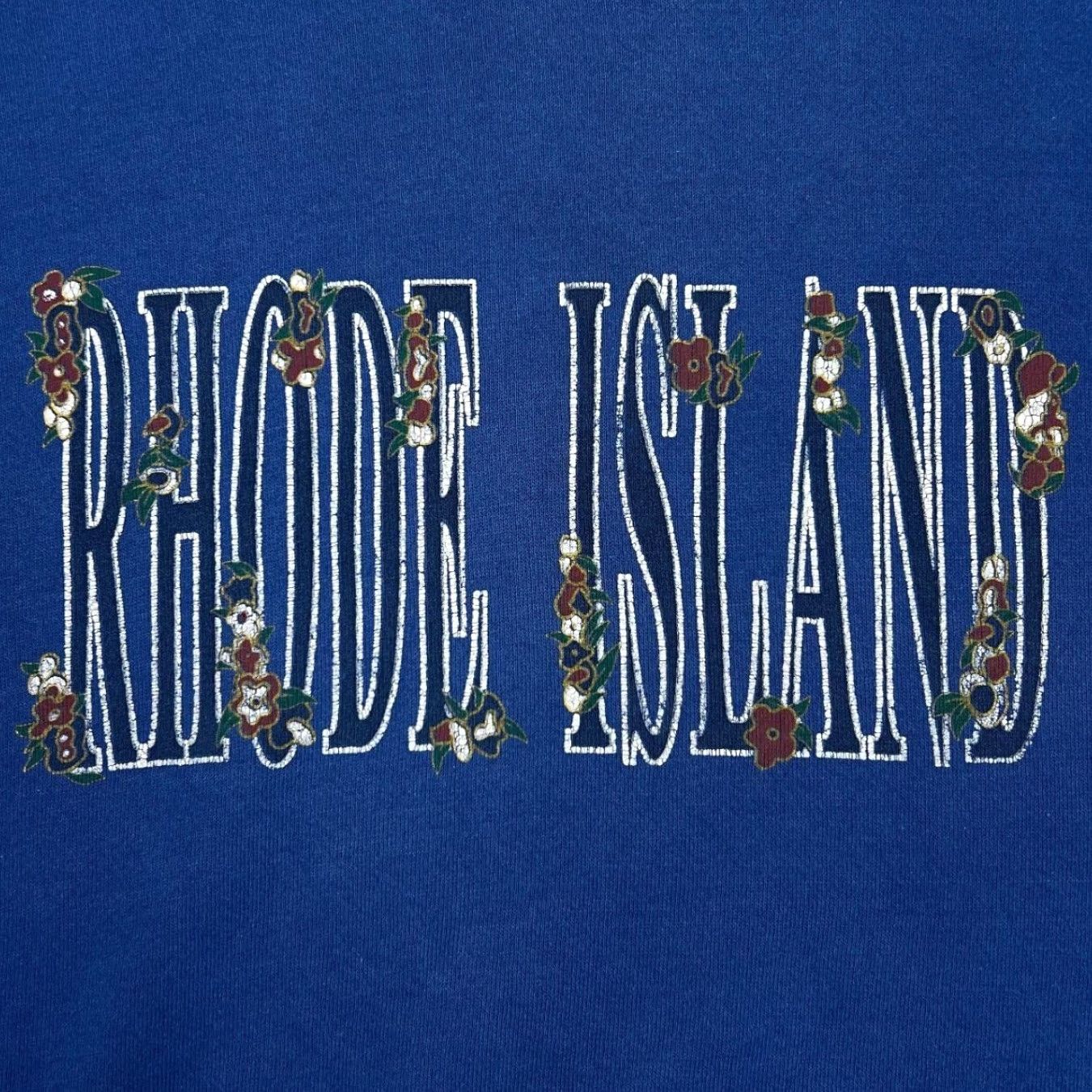 Lee VINTAGE Lee Sweatshirt RHODE ISLAND Souvenir Spellout Graphic Crewneck XL Blue Mens 90s USA Size US XL / EU 56 / 4 - 3 Thumbnail