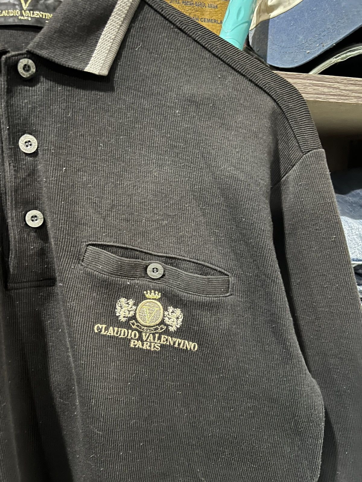 Other 🔥Vintage Claudio Valentino Long Sleeve Polo Size US M / EU 48-50 / 2 - 4 Thumbnail