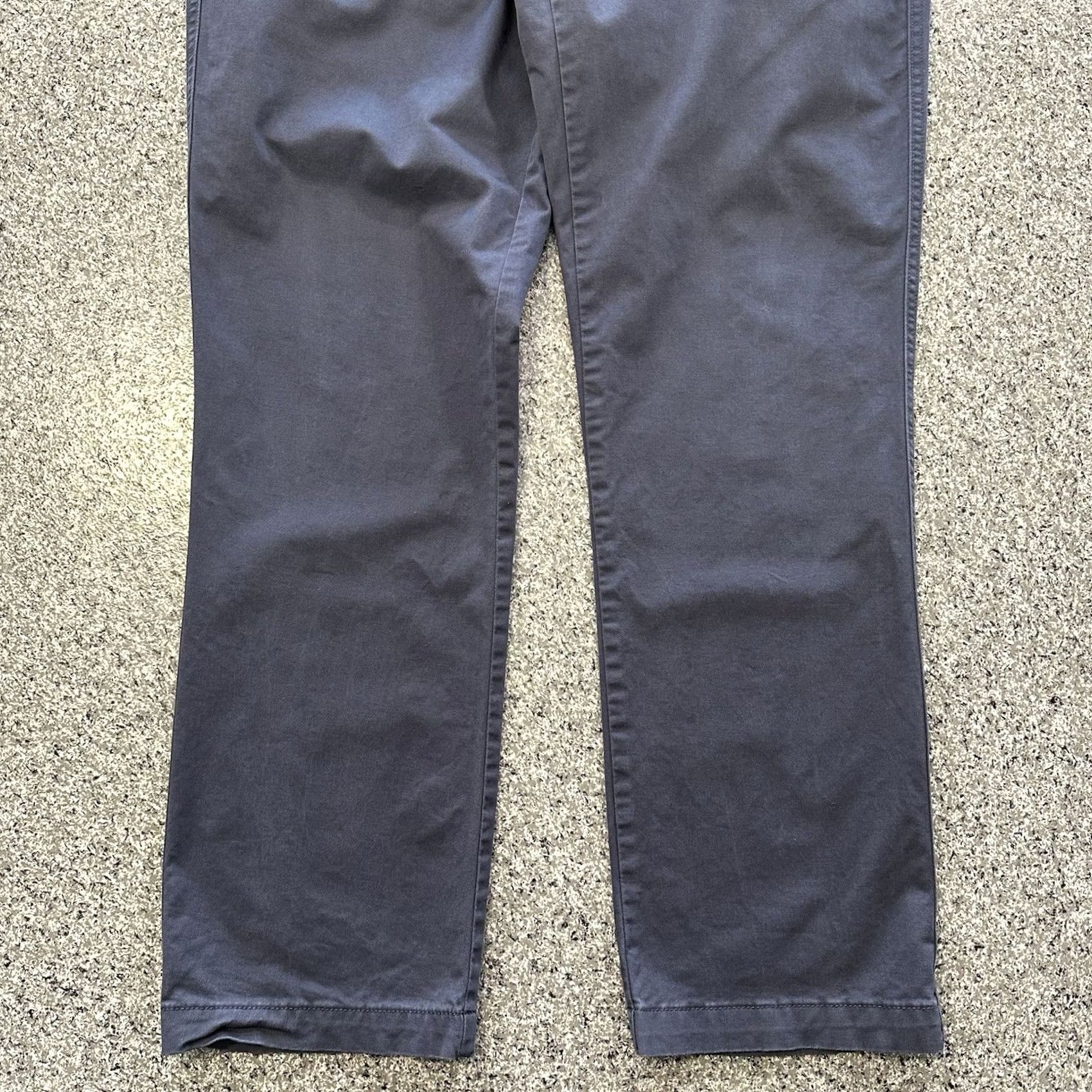 Cremieux Cremieux Pants Men 35x30 Blue Flat Front Chino Stretch Slim Relaxed Regular Trousers Size US 35 - 3 Thumbnail